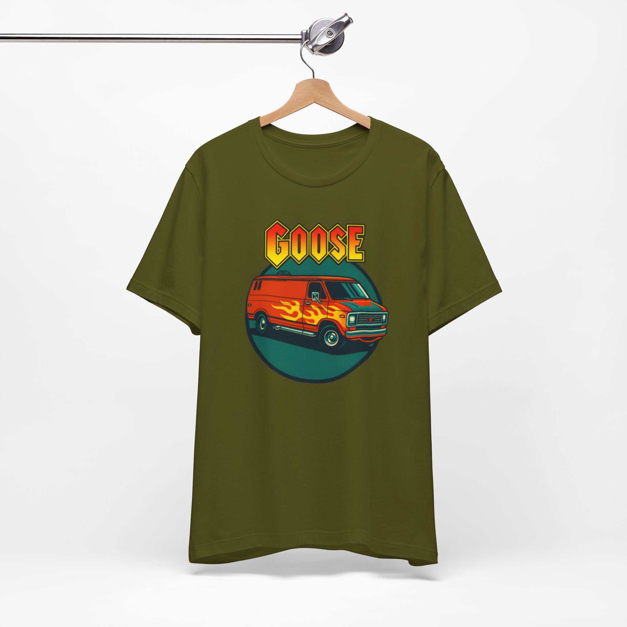 Goose Flame Van T‑Shirt — Retro Hot Rod Graphic Tee
