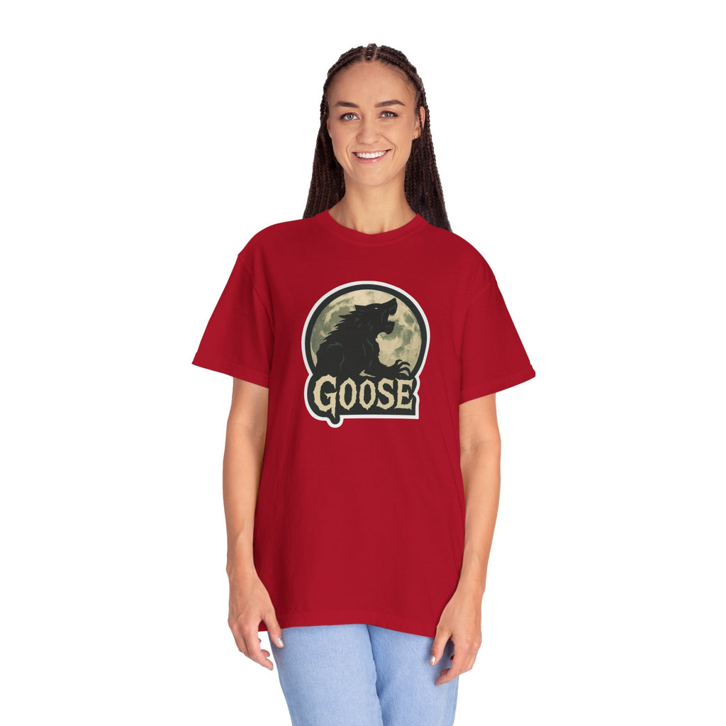 Goose Moon T-Shirt — Vintage Werewolf Silhouette Graphic Tee
