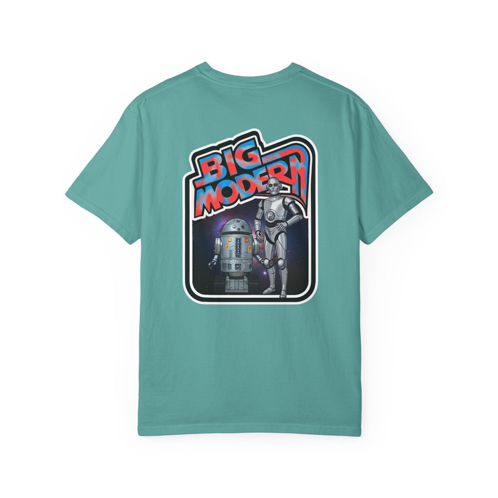 Big Modern Robot Graphic T-Shirt — "GOOSE" Chest Text, Retro Sci‑Fi Back Print