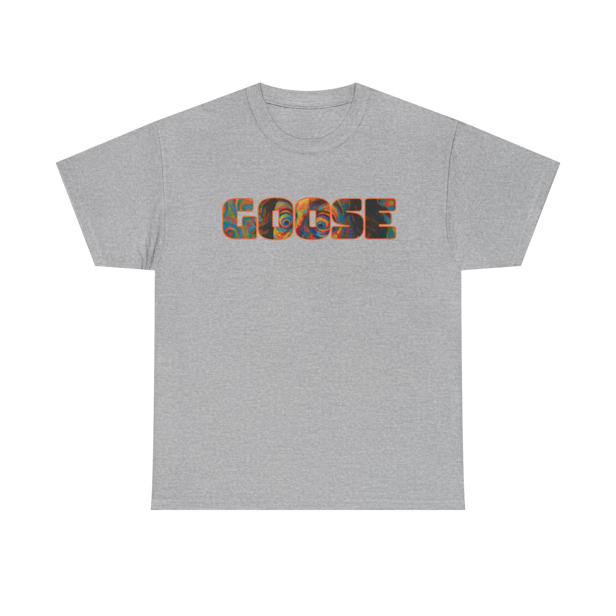 Goose Graphic Tee — Retro Camo Lettering Shirt