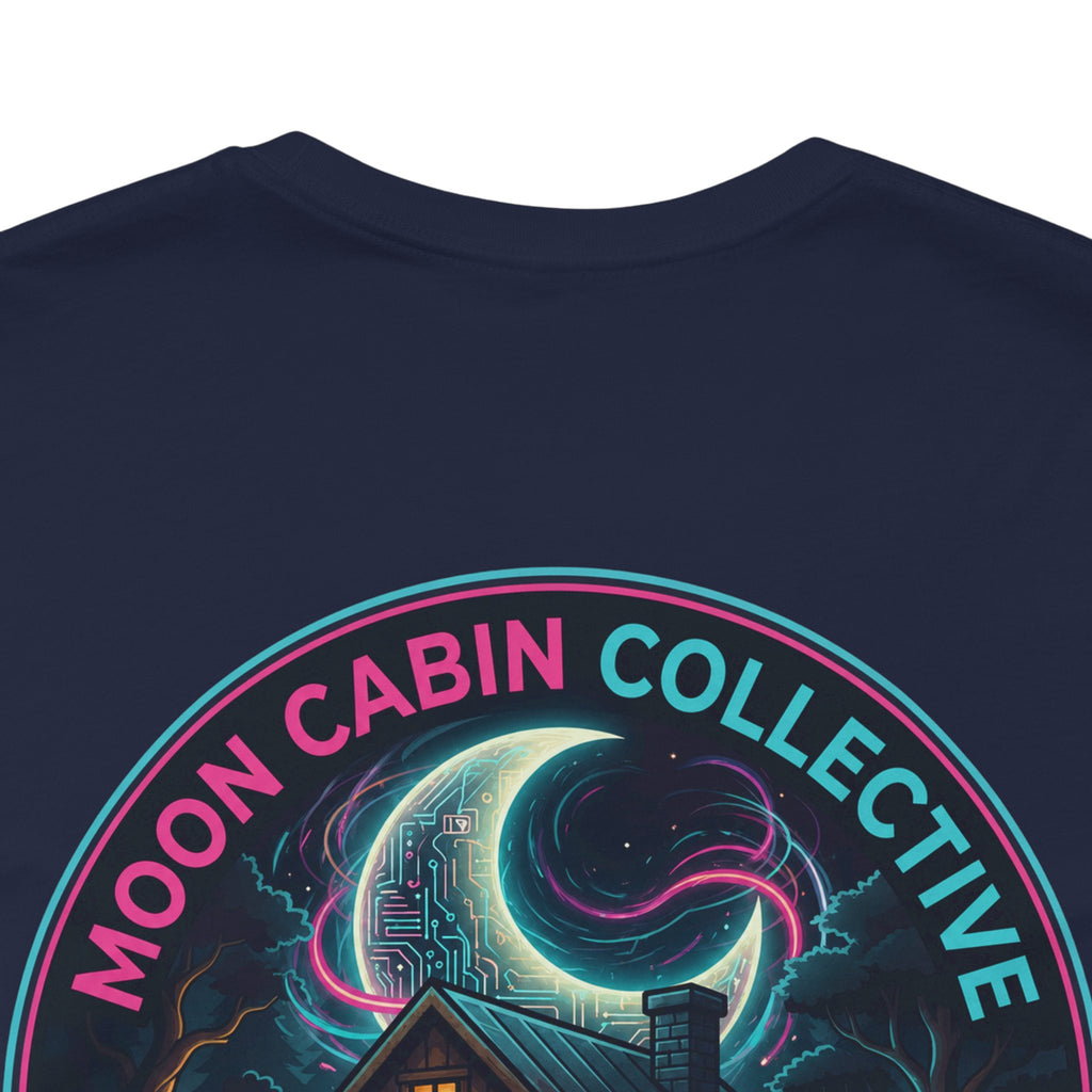 Moon Cabin Collective T-Shirt — Moonlit Cabin Graphic Tee ("Rooted in Nature • Driven by Sound")