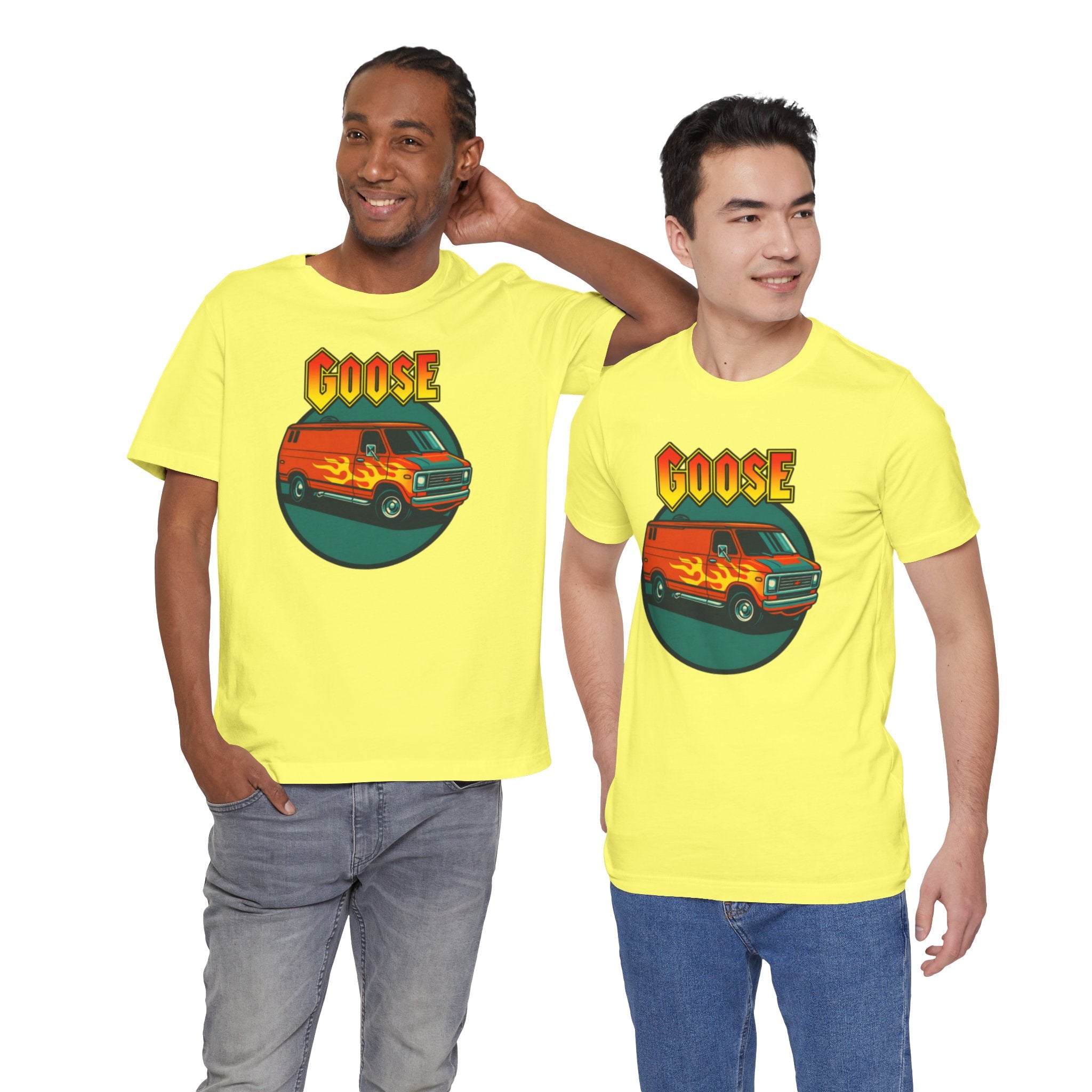Goose Flame Van T‑Shirt — Retro Hot Rod Graphic Tee
