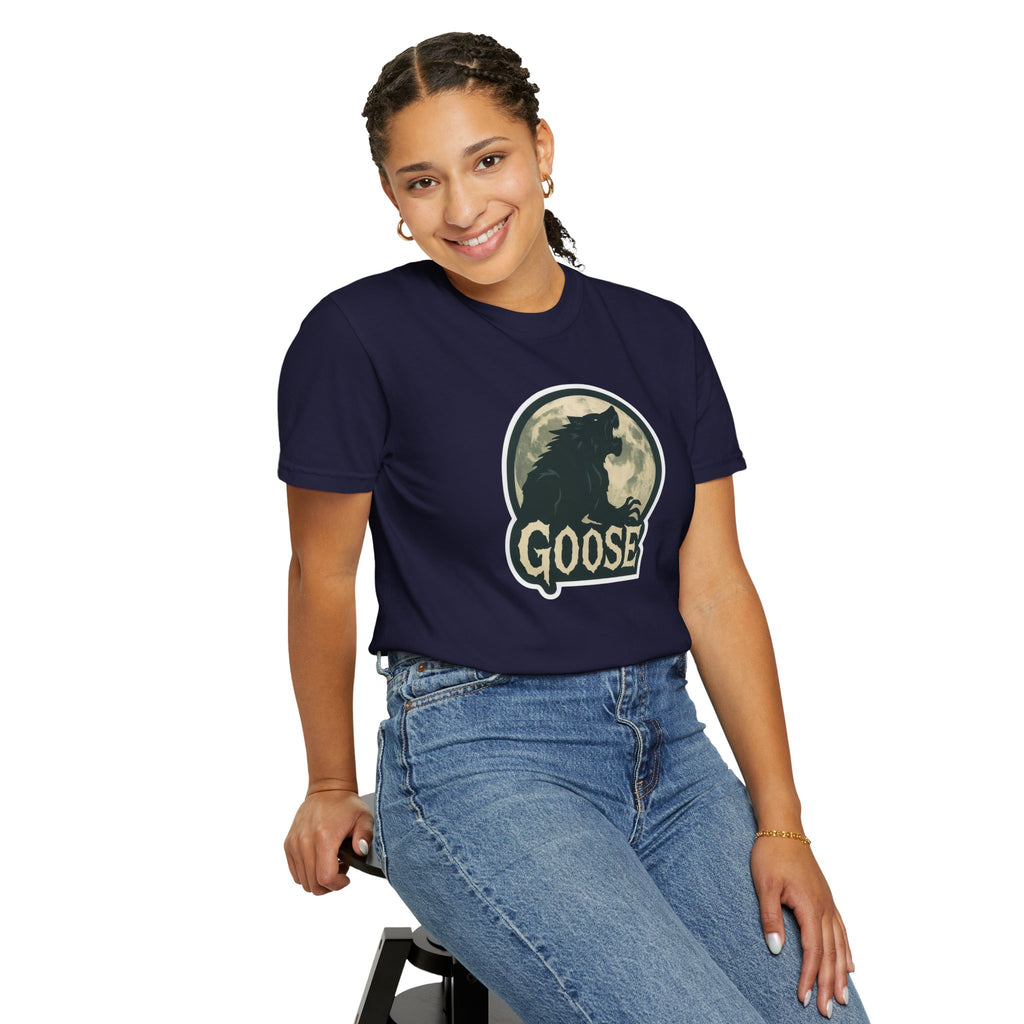 Goose Moon T-Shirt — Vintage Werewolf Silhouette Graphic Tee