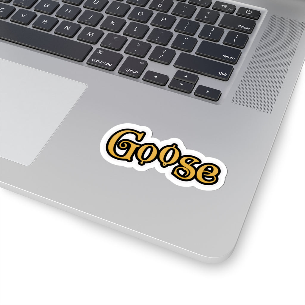 Goose the Band - script logo Kiss-Cut Stickers | yellow black outline laptop decal