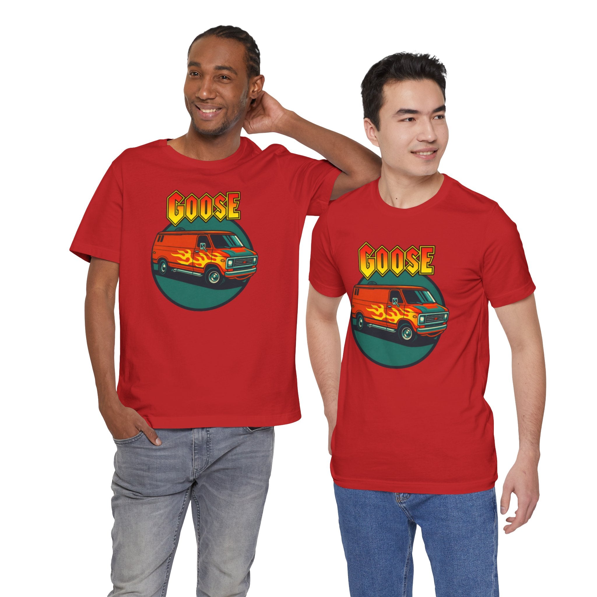 Goose Flame Van T‑Shirt — Retro Hot Rod Graphic Tee