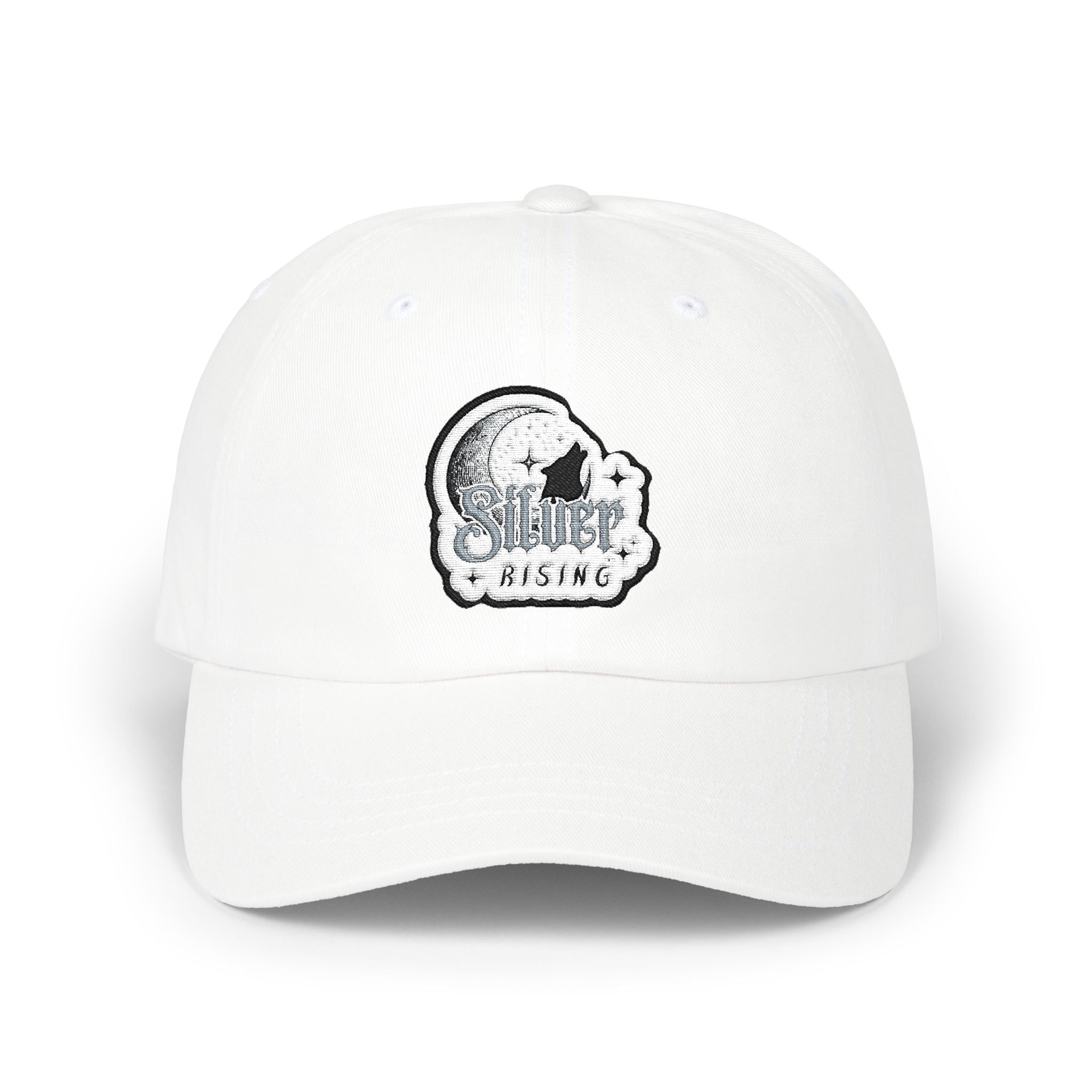 Dad Cap — Vintage Moon & Stars Fishing Logo Embroidered Hat