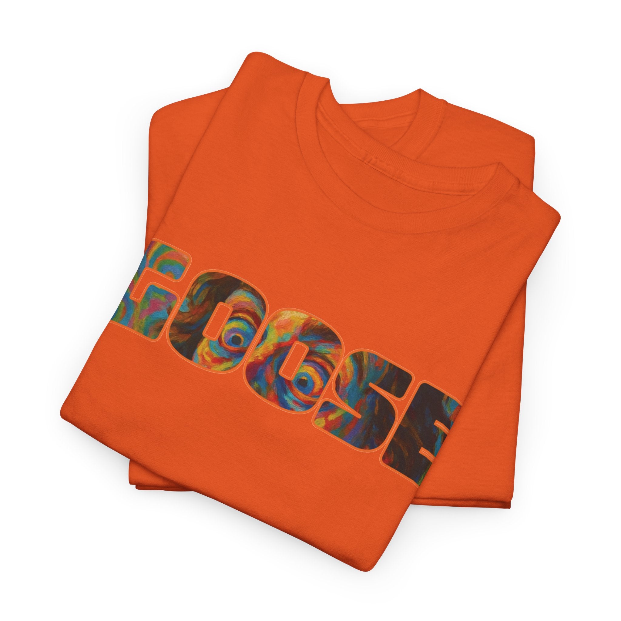 Goose Graphic Tee — Retro Camo Lettering Shirt