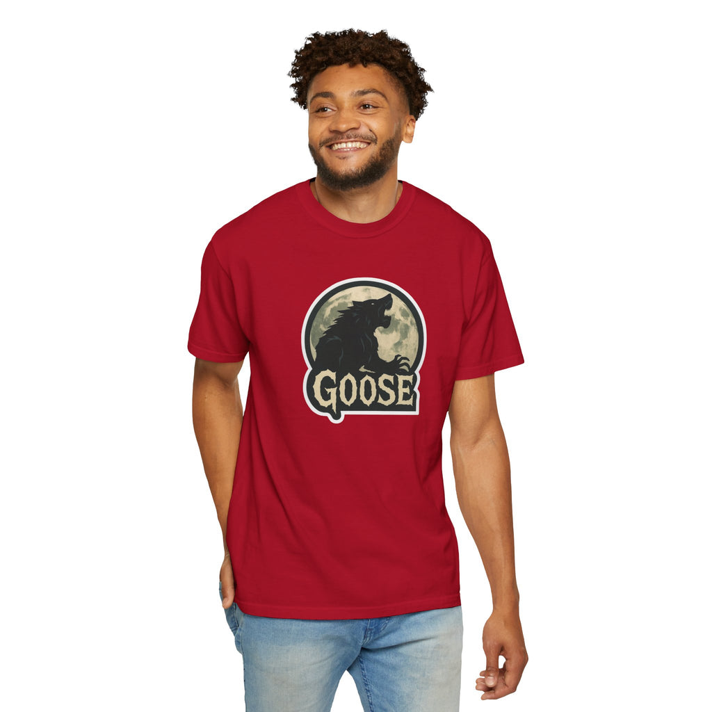 Goose Moon T-Shirt — Vintage Werewolf Silhouette Graphic Tee