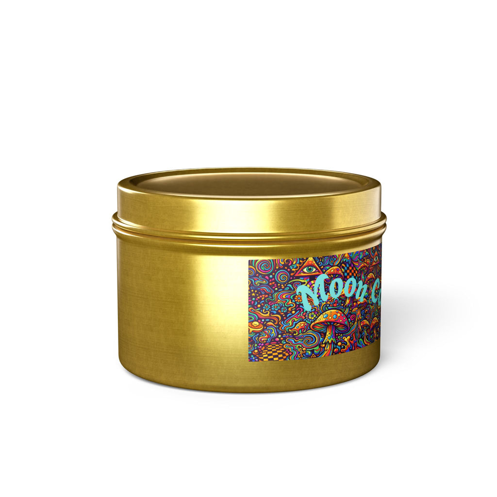 Moon Cabin Collection Tin Candle – Psychedelic Mushroom Scented Tin