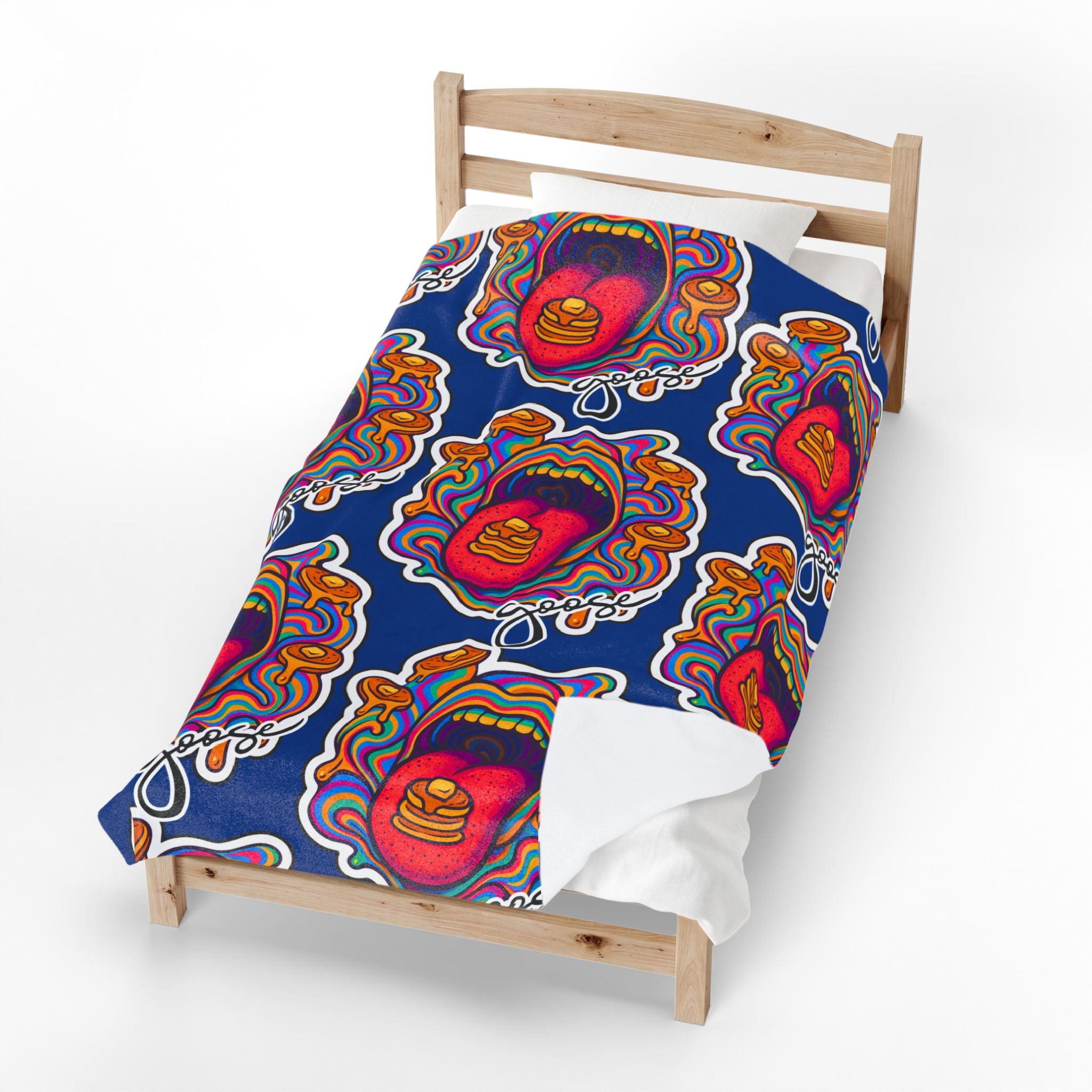 Goose the Band Pancakes psychedelic Velveteen Plush Blanket | Cozy Concert Vibe