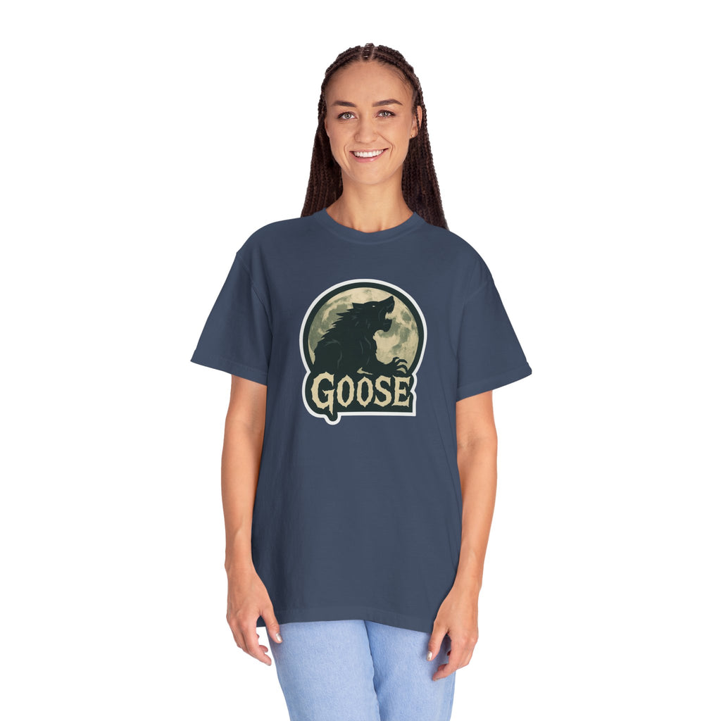 Goose Moon T-Shirt — Vintage Werewolf Silhouette Graphic Tee