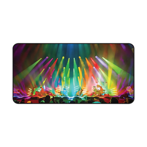Concert Stage Lights Desk Mat — Colorful Music Festival Mouse Pad
