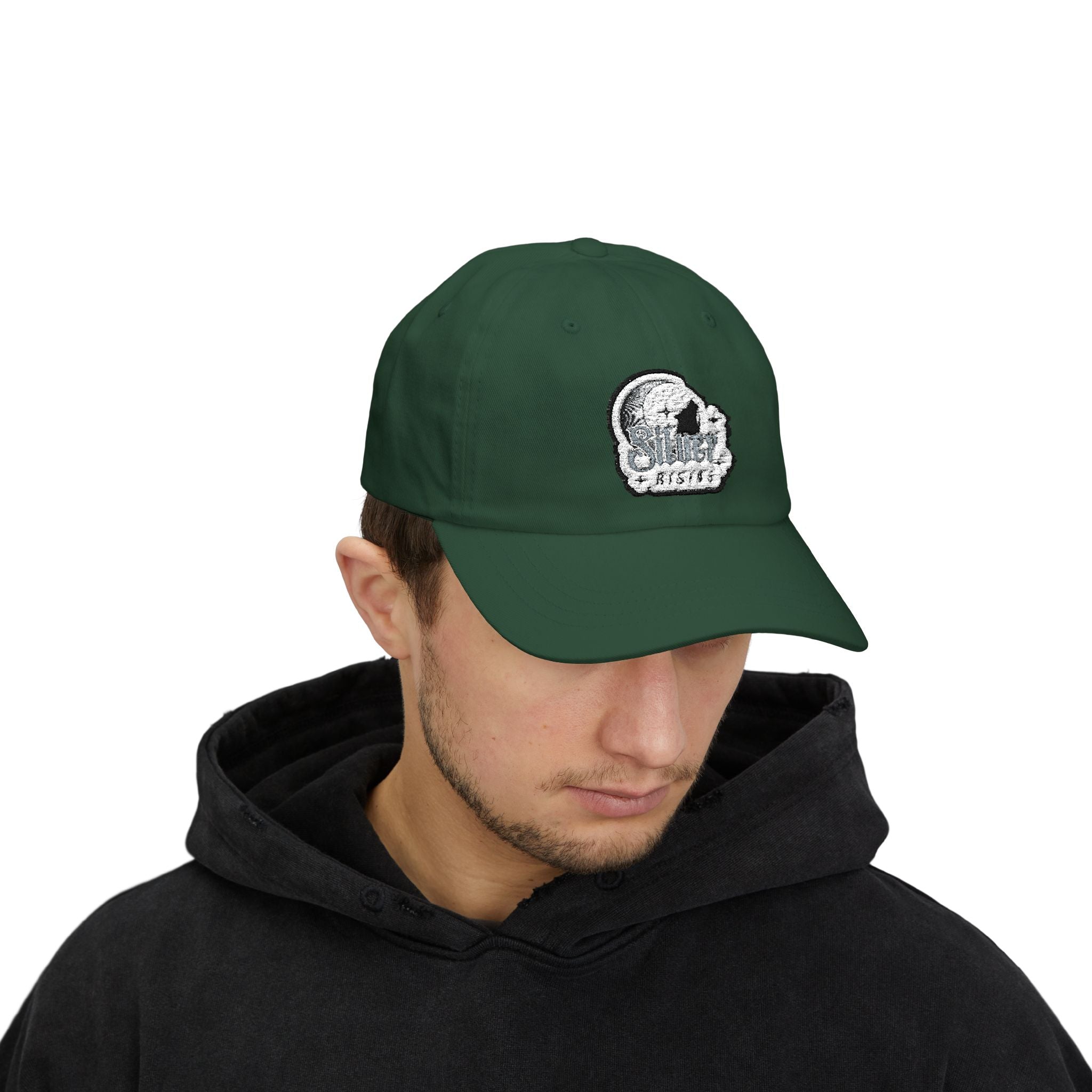 Dad Cap — Vintage Moon & Stars Fishing Logo Embroidered Hat