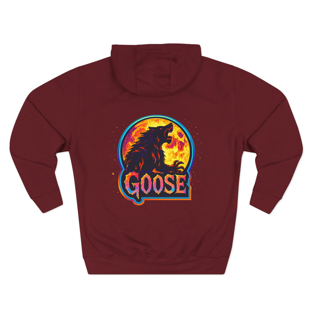 Sunset Goose Silhouette Three-Panel Fleece Hoodie | Band Graphic