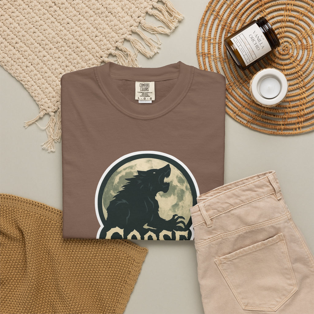 Goose Moon T-Shirt — Vintage Werewolf Silhouette Graphic Tee