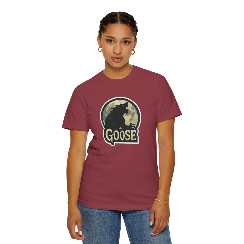 Goose Moon T-Shirt — Vintage Werewolf Silhouette Graphic Tee