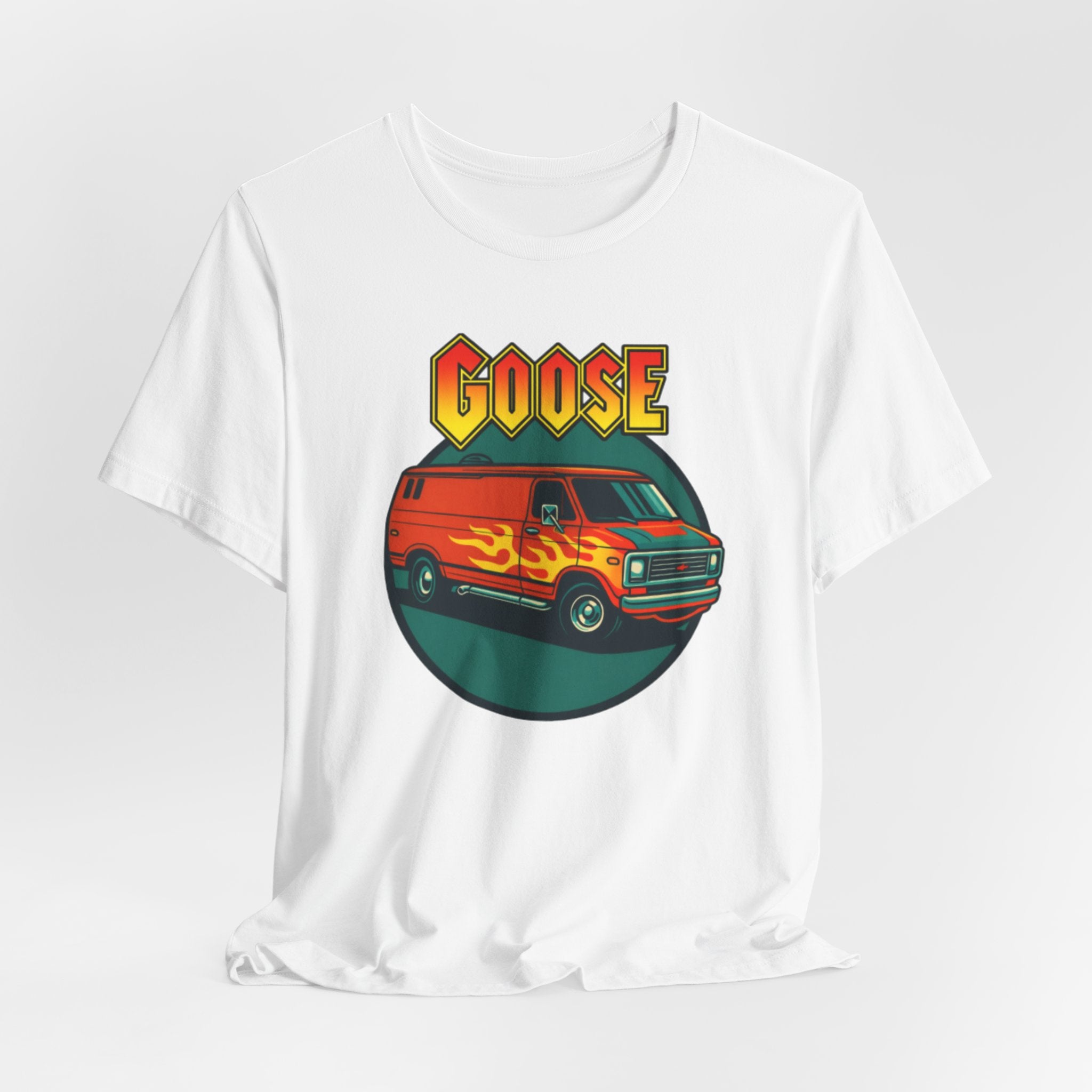 Goose Flame Van T‑Shirt — Retro Hot Rod Graphic Tee