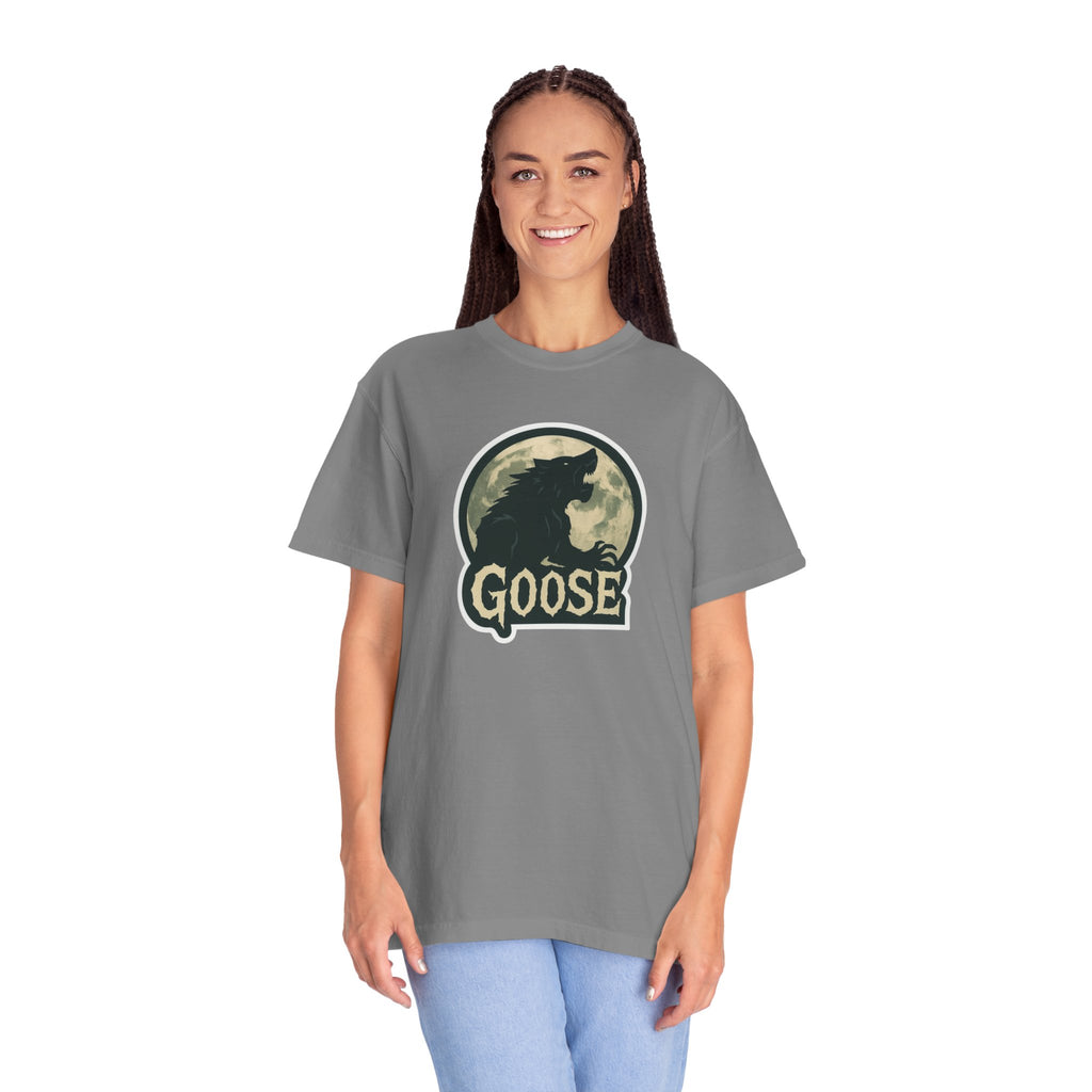 Goose Moon T-Shirt — Vintage Werewolf Silhouette Graphic Tee