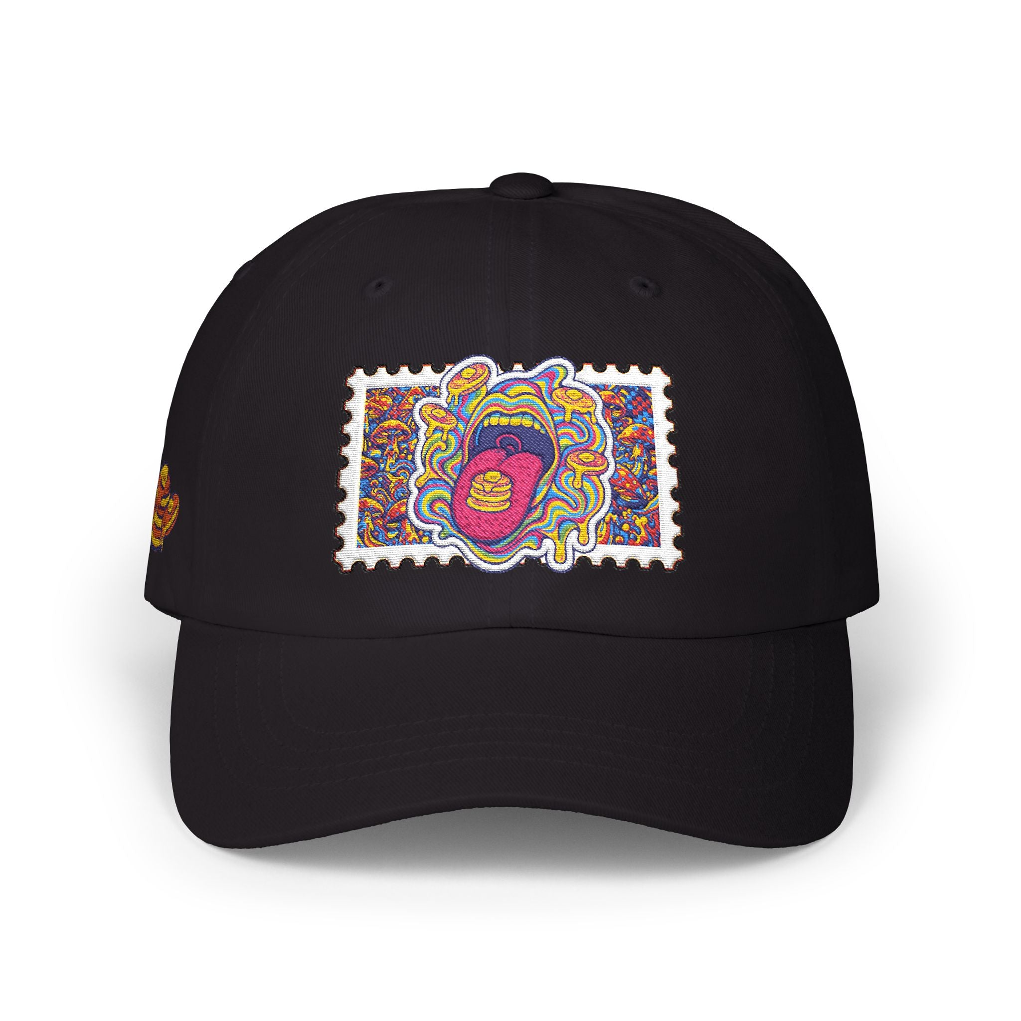 Embroidered Psychedelic Stamp Dad Cap