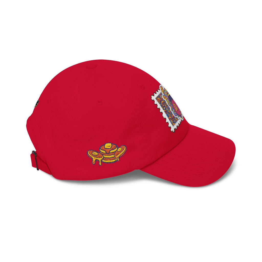 Embroidered Psychedelic Stamp Dad Cap