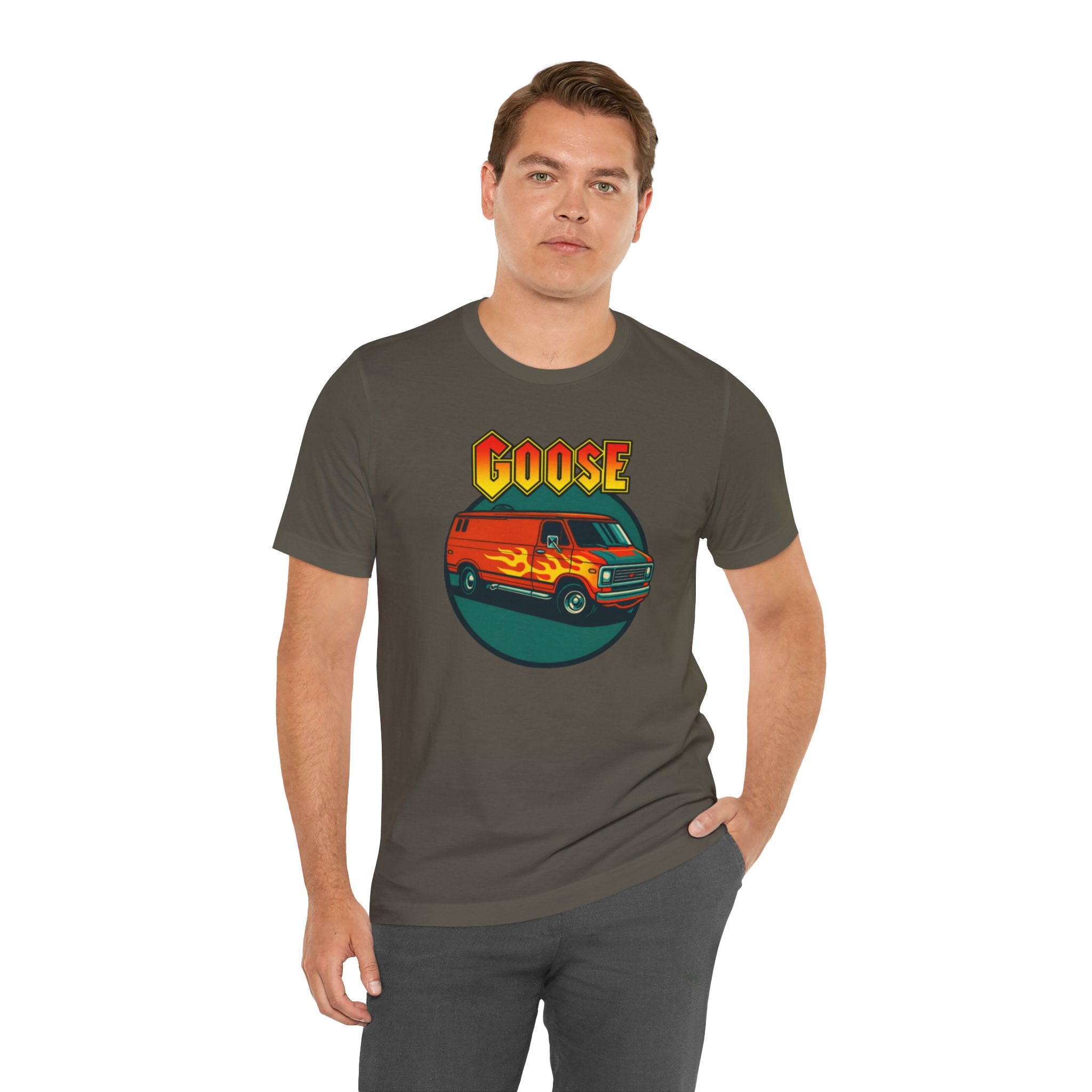 Goose Flame Van T‑Shirt — Retro Hot Rod Graphic Tee