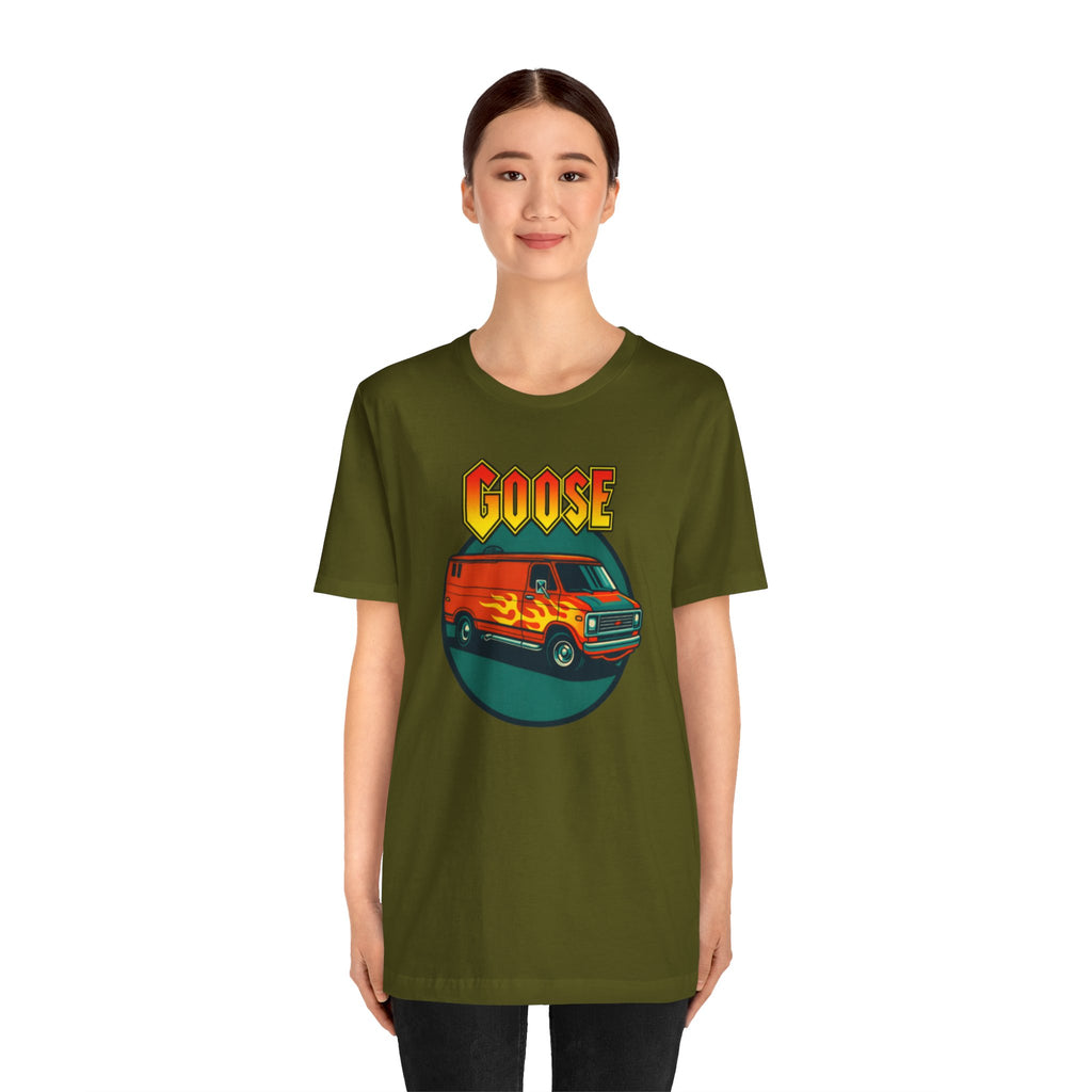 Goose Flame Van T‑Shirt — Retro Hot Rod Graphic Tee