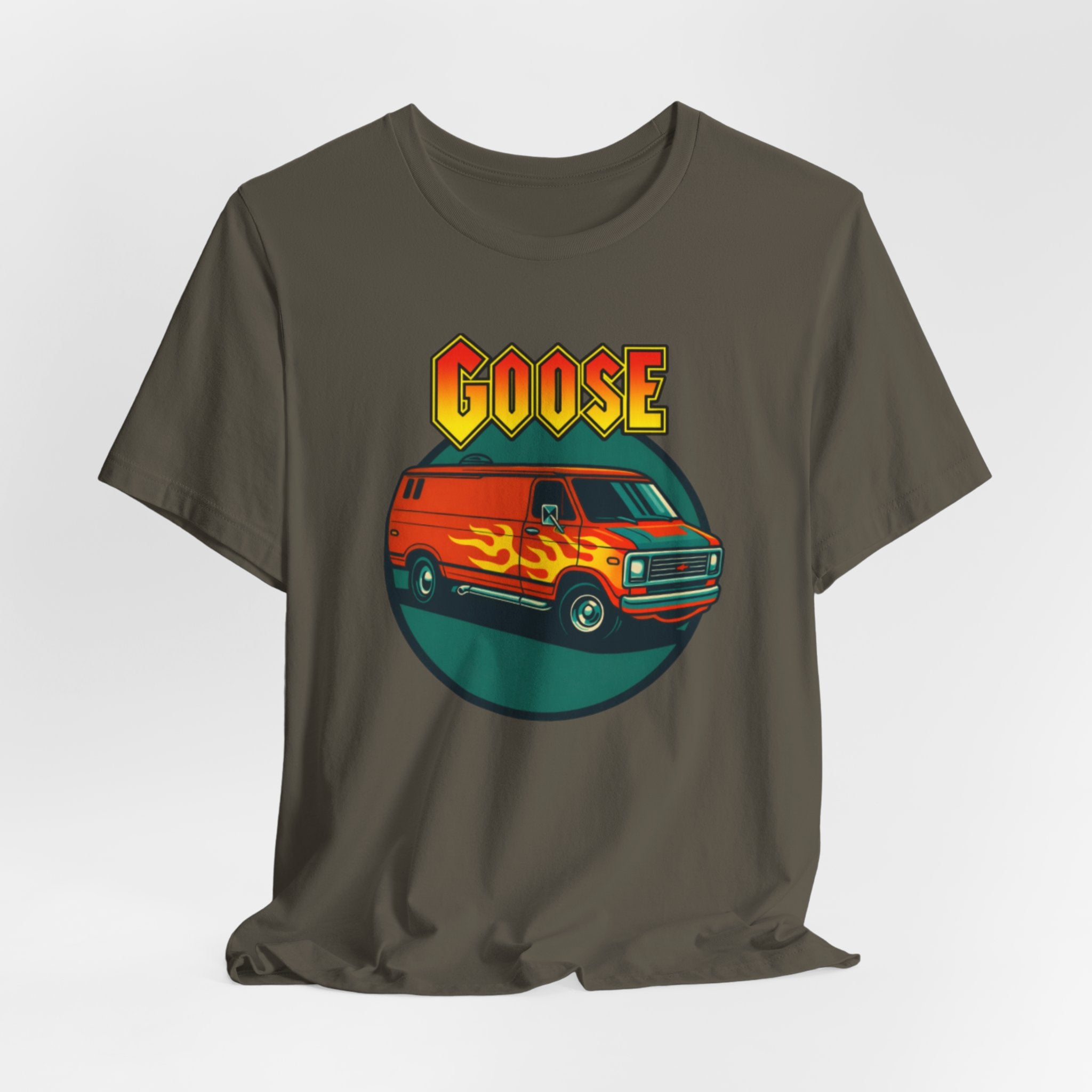 Goose Flame Van T‑Shirt — Retro Hot Rod Graphic Tee
