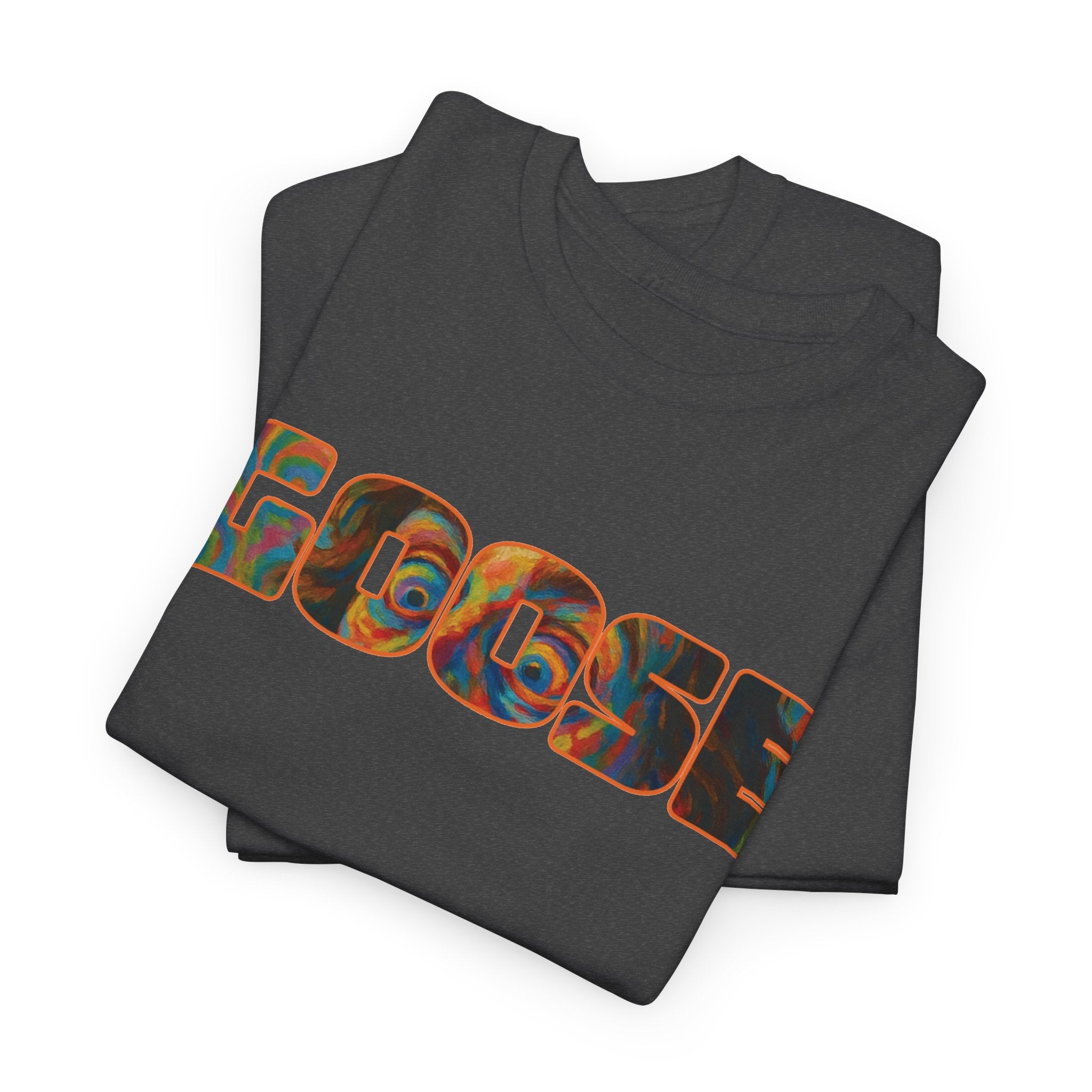 Goose Graphic Tee — Retro Camo Lettering Shirt