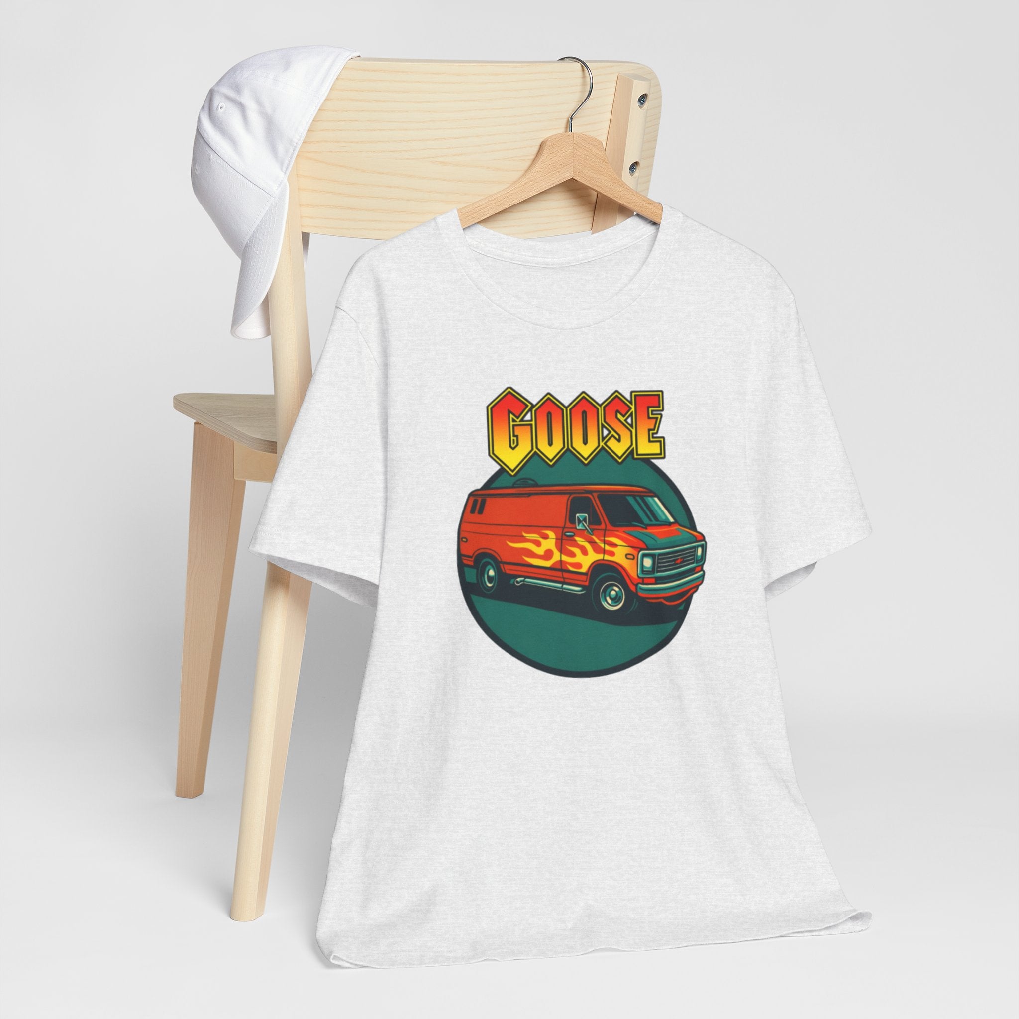 Goose Flame Van T‑Shirt — Retro Hot Rod Graphic Tee