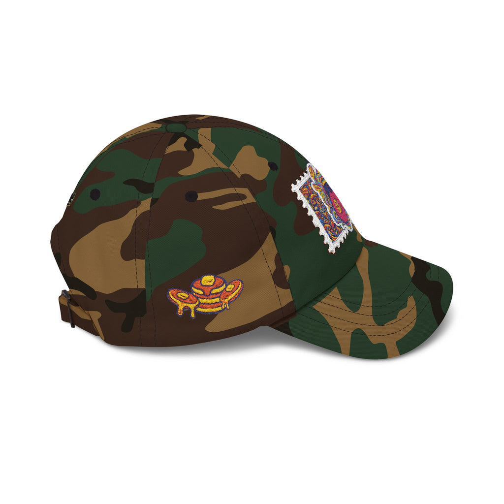 Embroidered Psychedelic Stamp Dad Cap