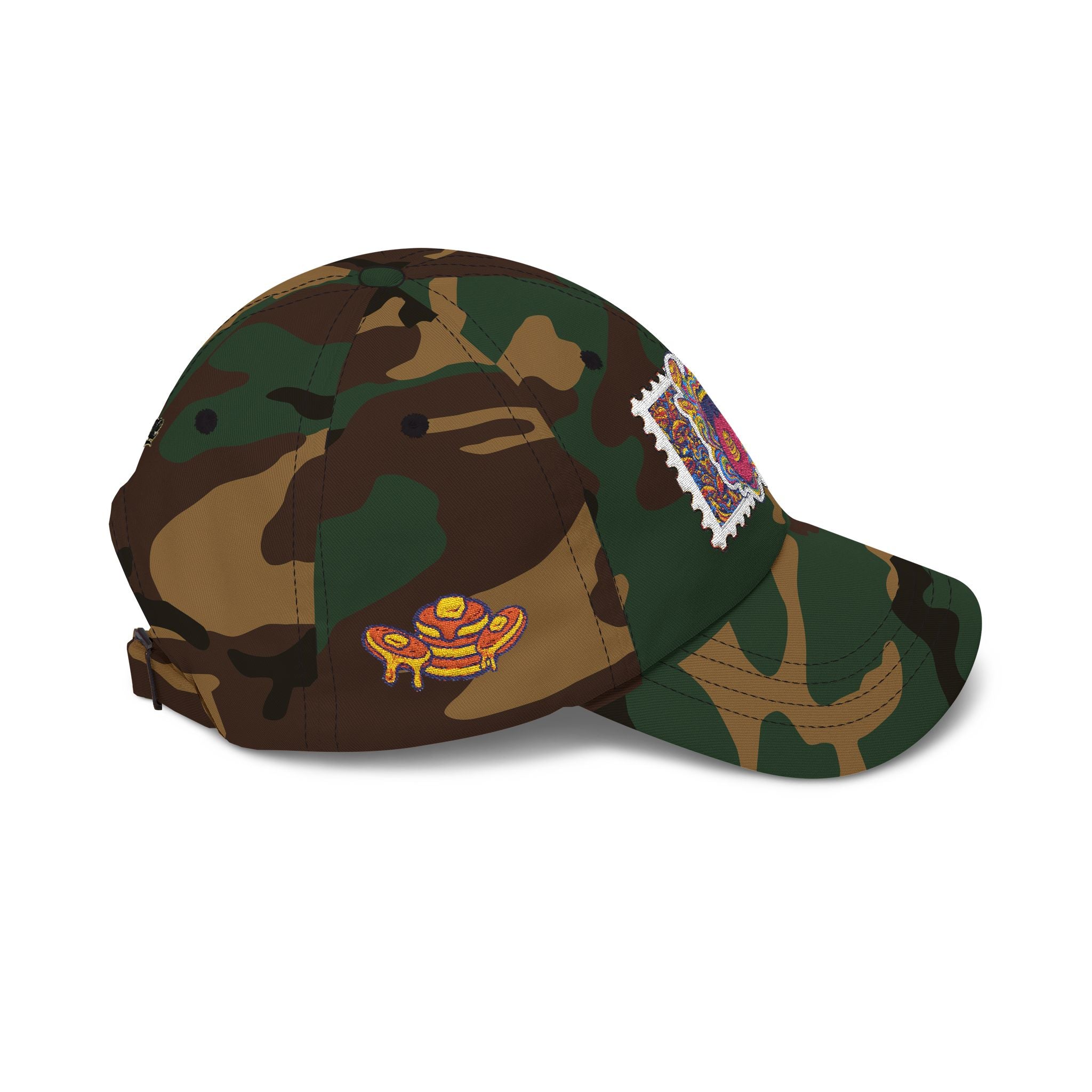 Embroidered Psychedelic Stamp Dad Cap