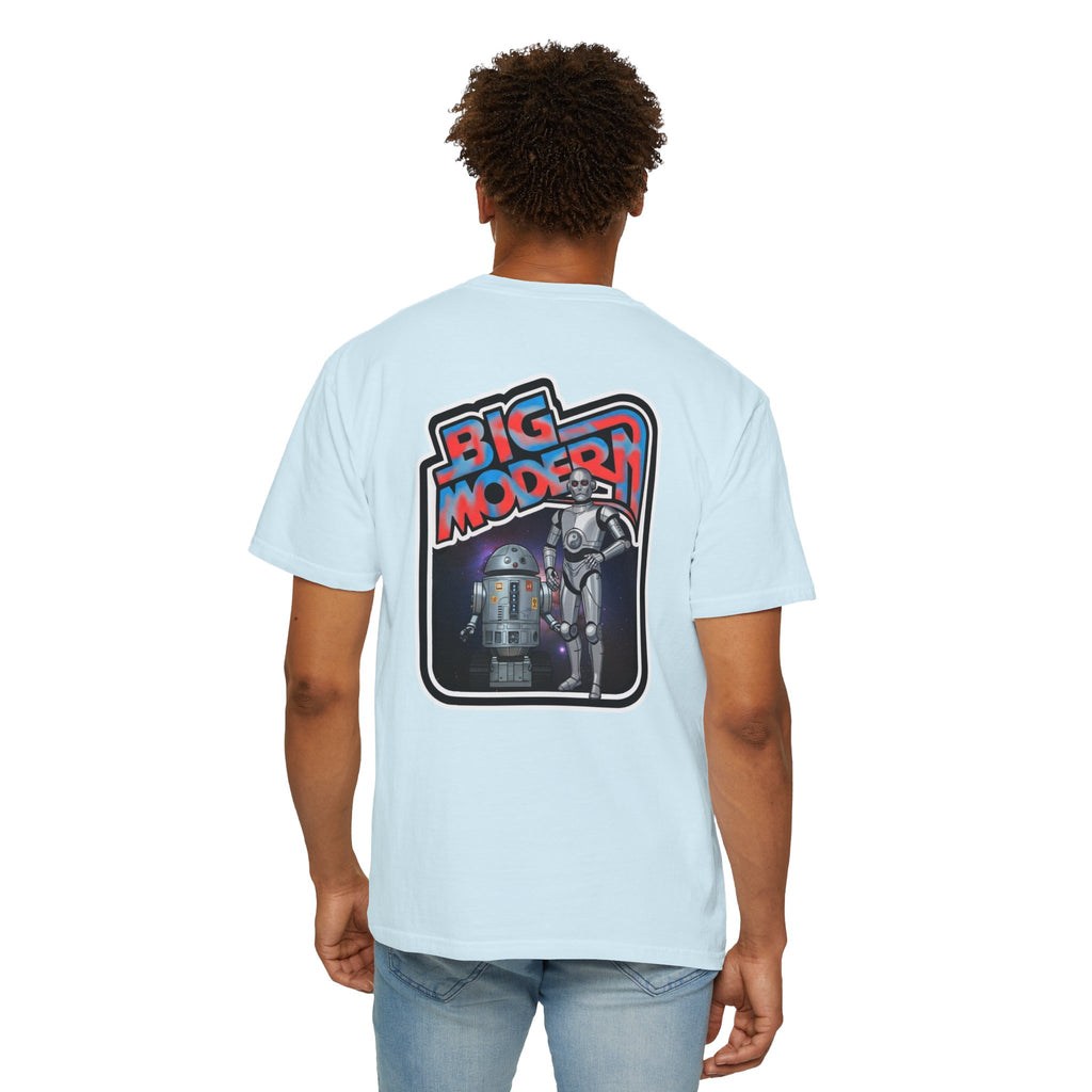 Big Modern Robot Graphic T-Shirt — "GOOSE" Chest Text, Retro Sci‑Fi Back Print