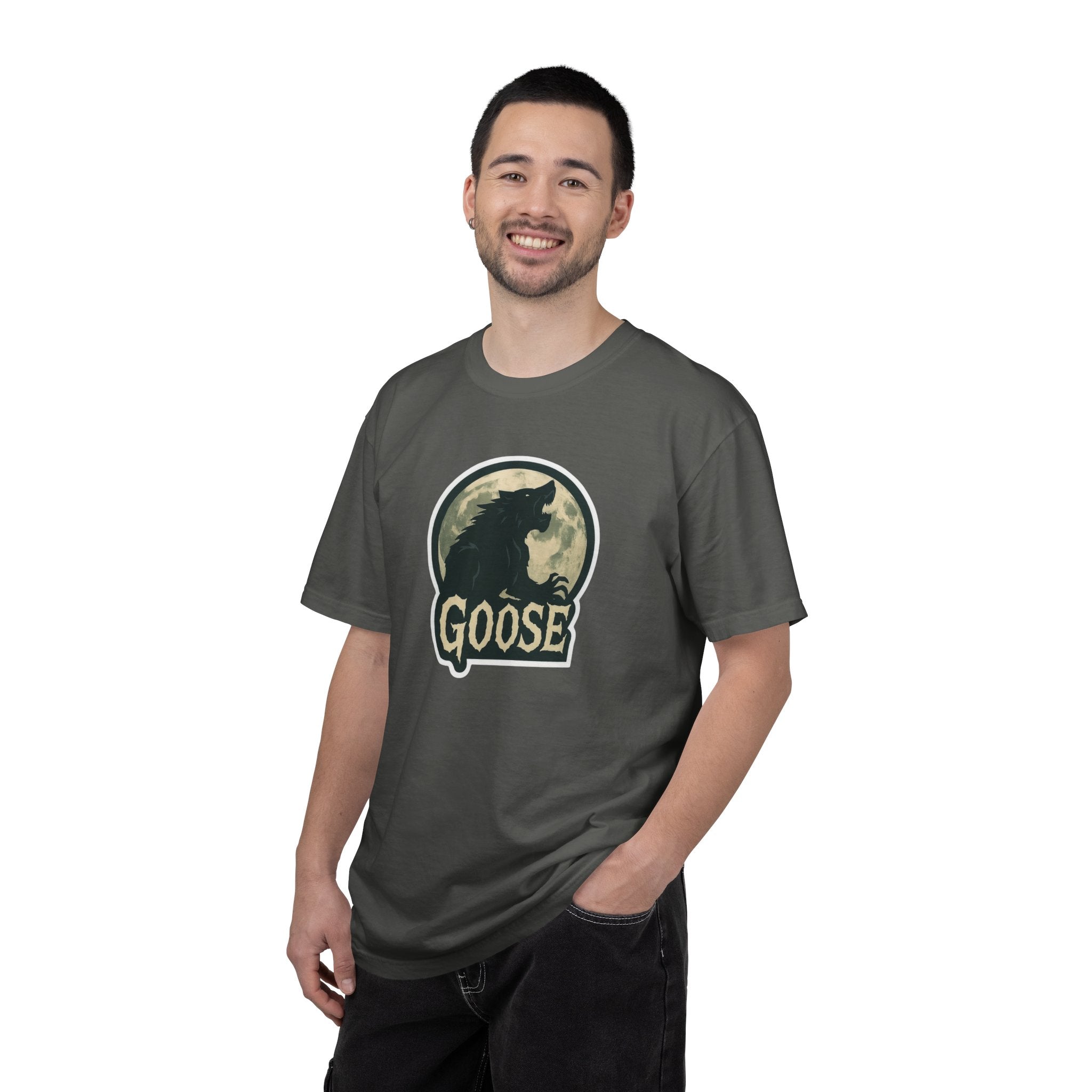 Goose Moon T-Shirt — Vintage Werewolf Silhouette Graphic Tee