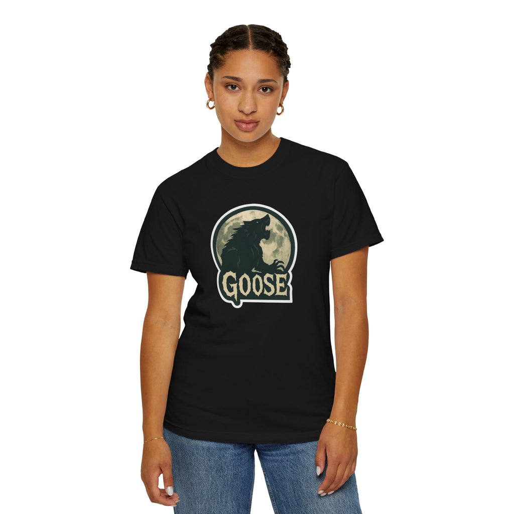 Goose Moon T-Shirt — Vintage Werewolf Silhouette Graphic Tee
