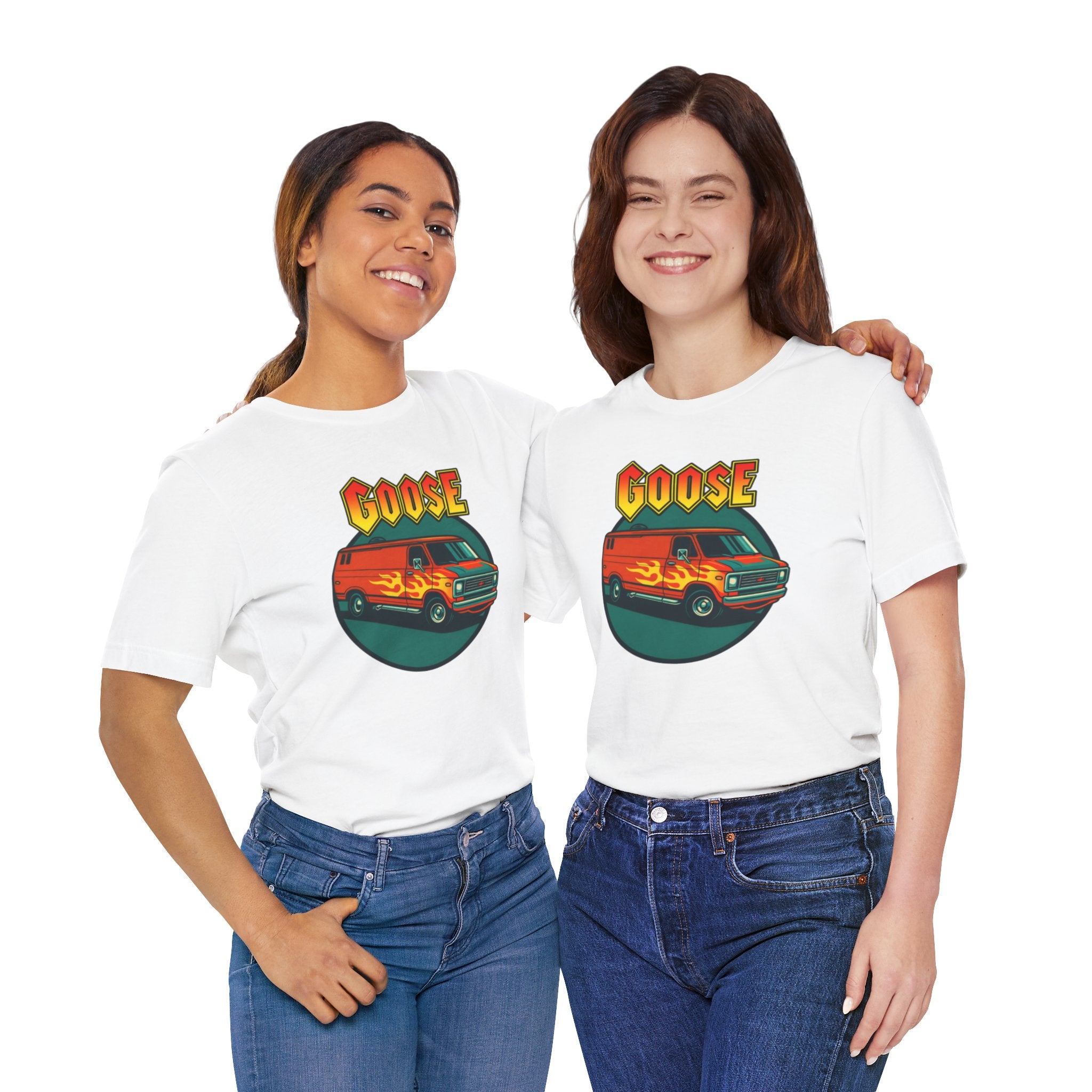 Goose Flame Van T‑Shirt — Retro Hot Rod Graphic Tee