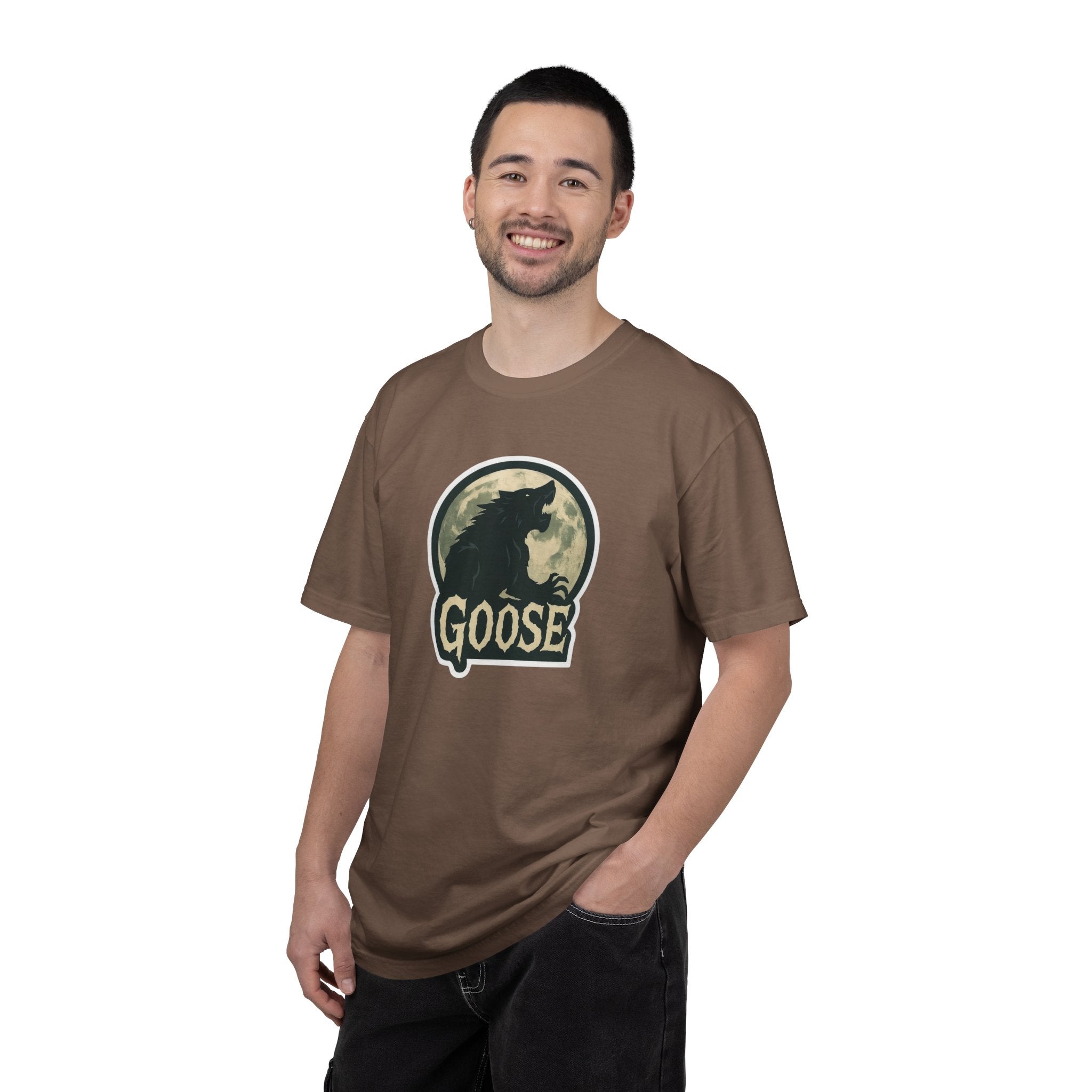 Goose Moon T-Shirt — Vintage Werewolf Silhouette Graphic Tee