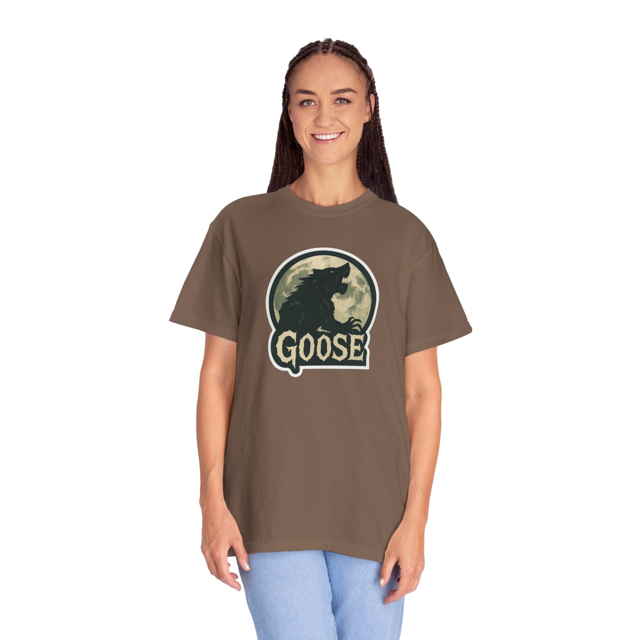 Goose Moon T-Shirt — Vintage Werewolf Silhouette Graphic Tee