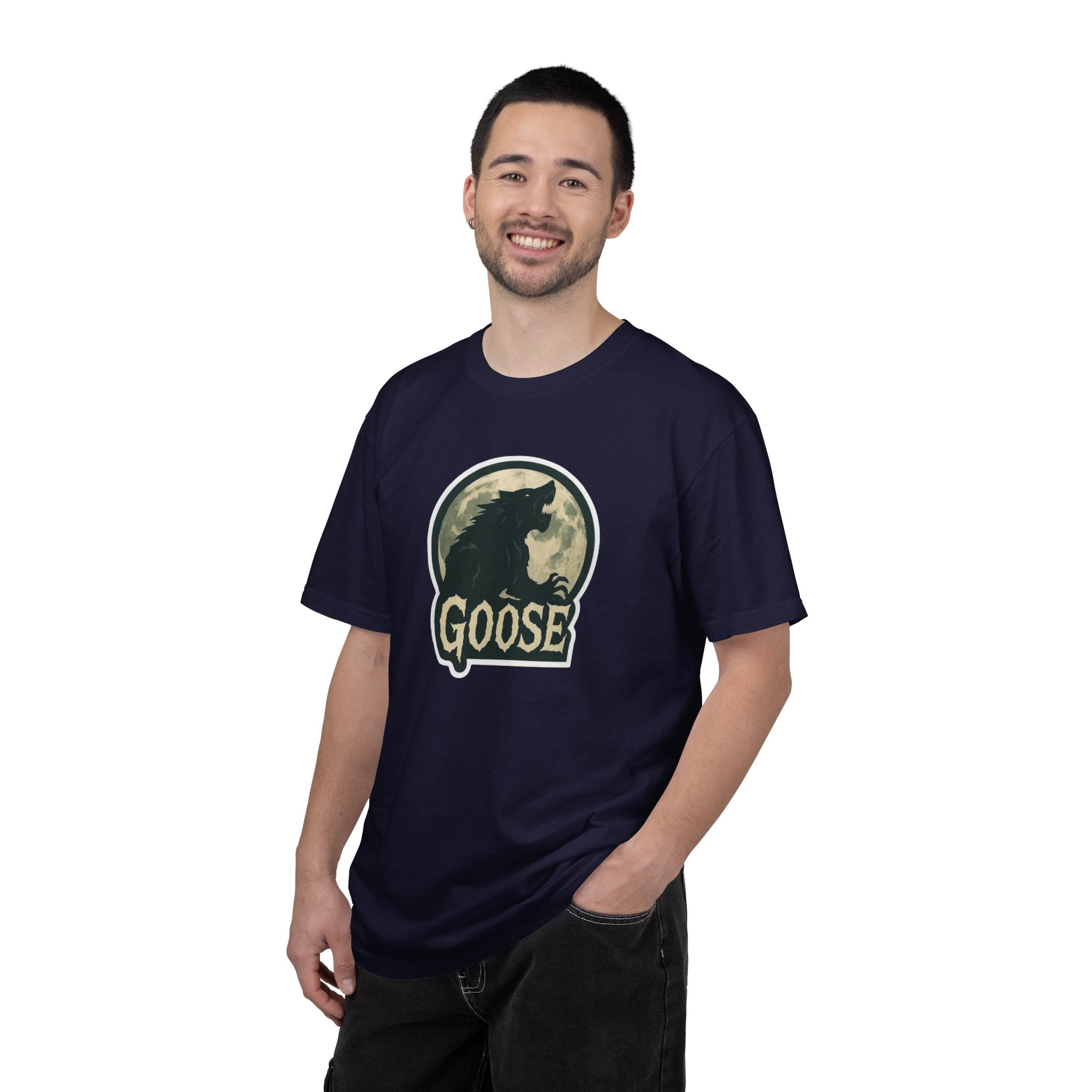 Goose Moon T-Shirt — Vintage Werewolf Silhouette Graphic Tee