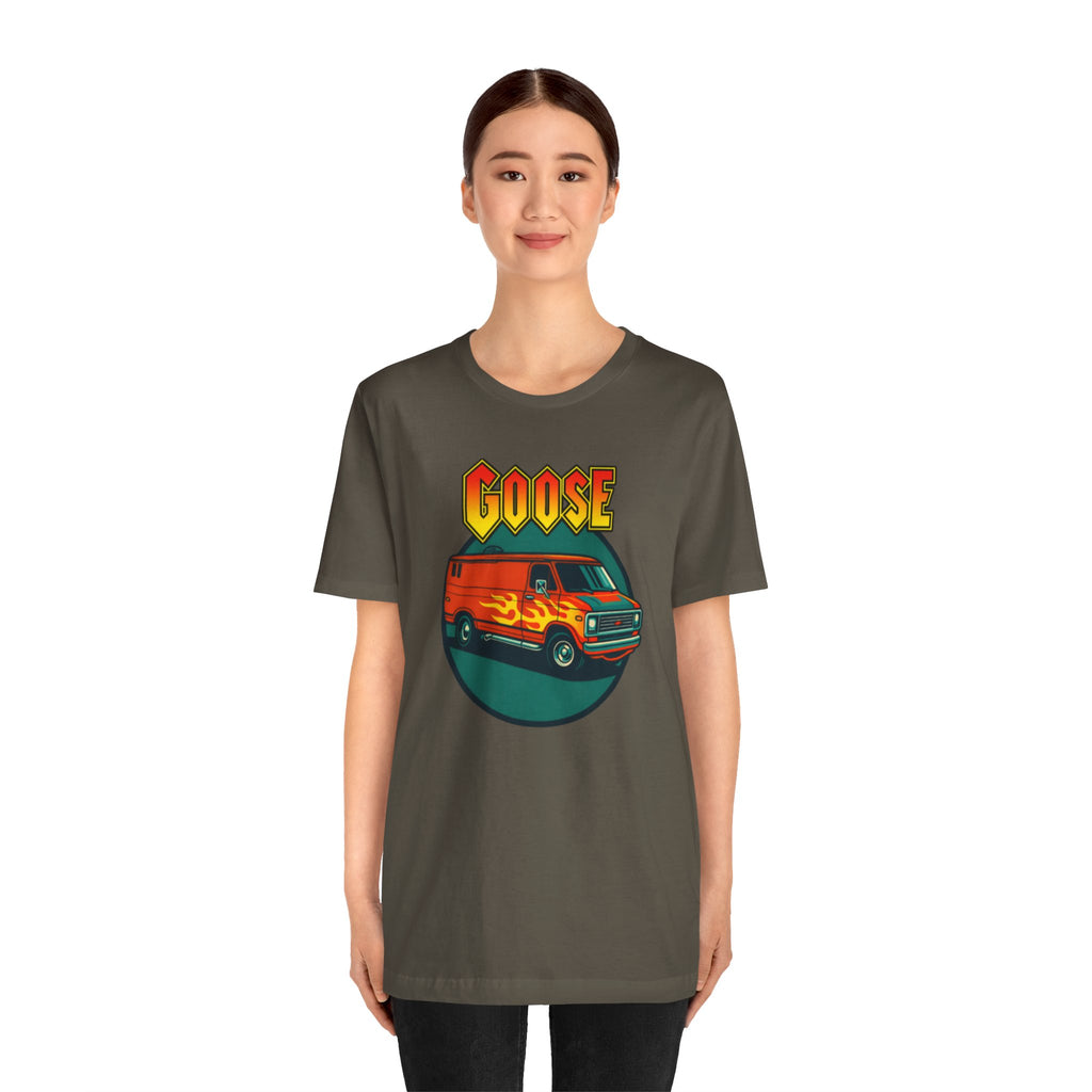 Goose Flame Van T‑Shirt — Retro Hot Rod Graphic Tee