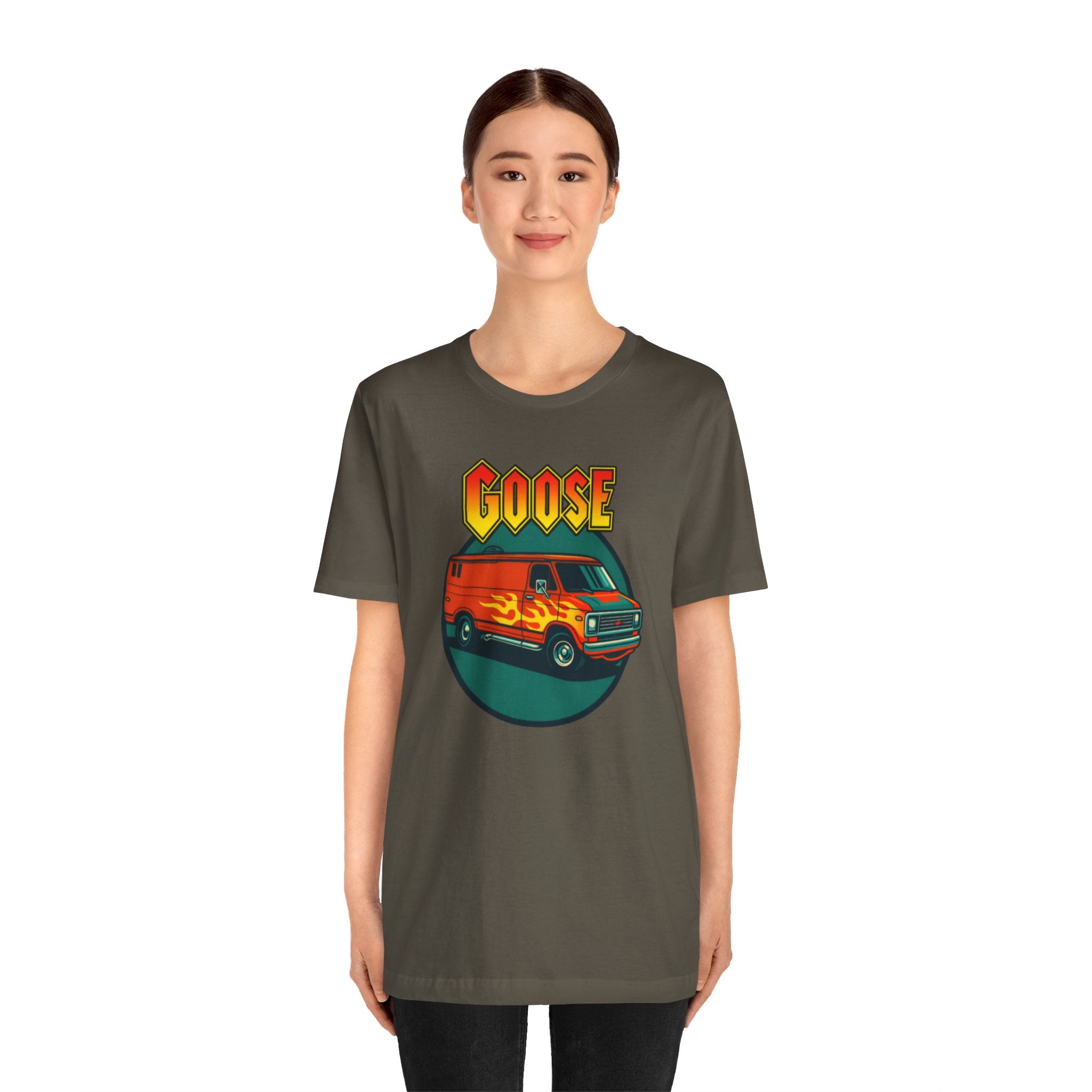 Goose Flame Van T‑Shirt — Retro Hot Rod Graphic Tee