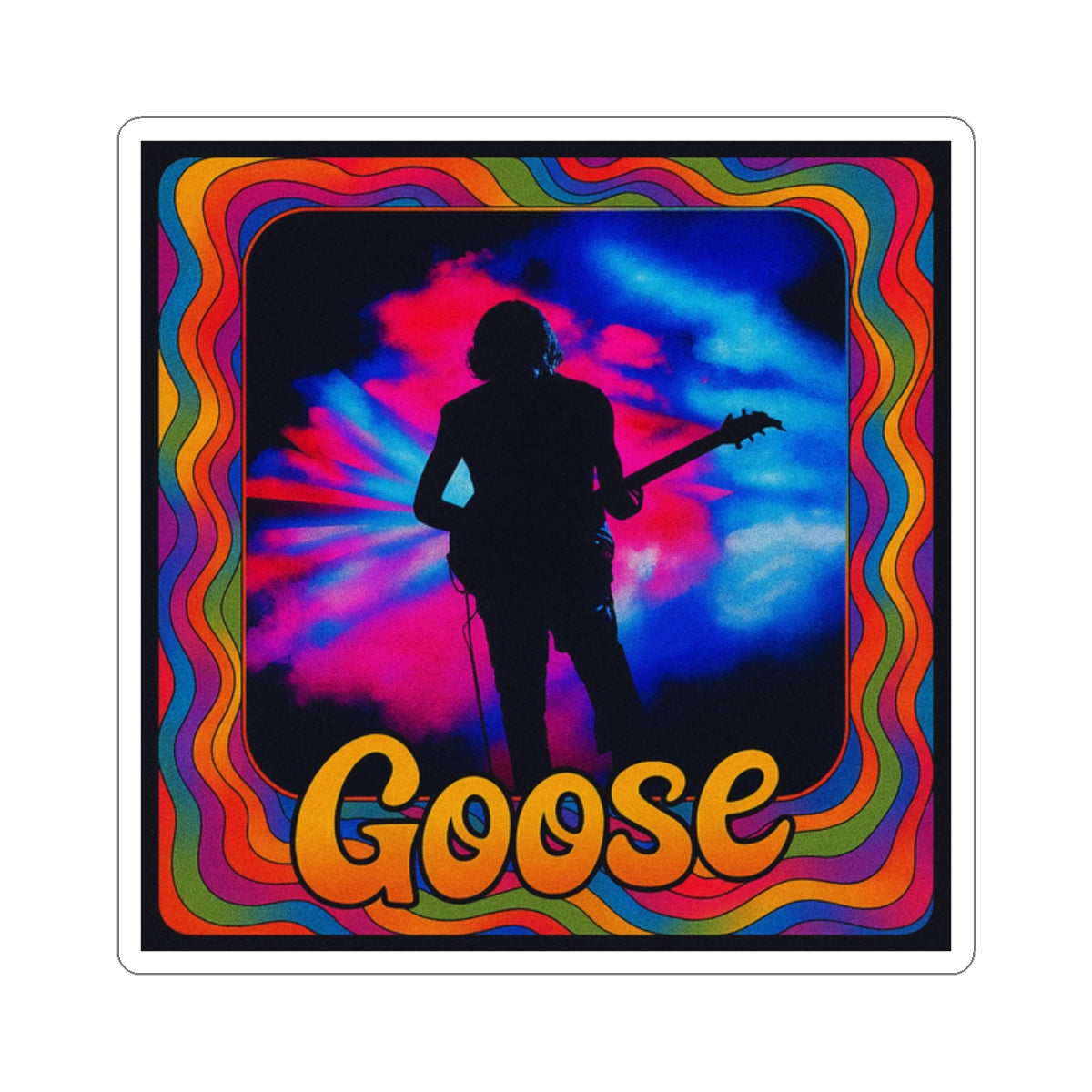 Goose the Band - Silhouette Sticker | Psychedelic retro wave kiss-cut sticker