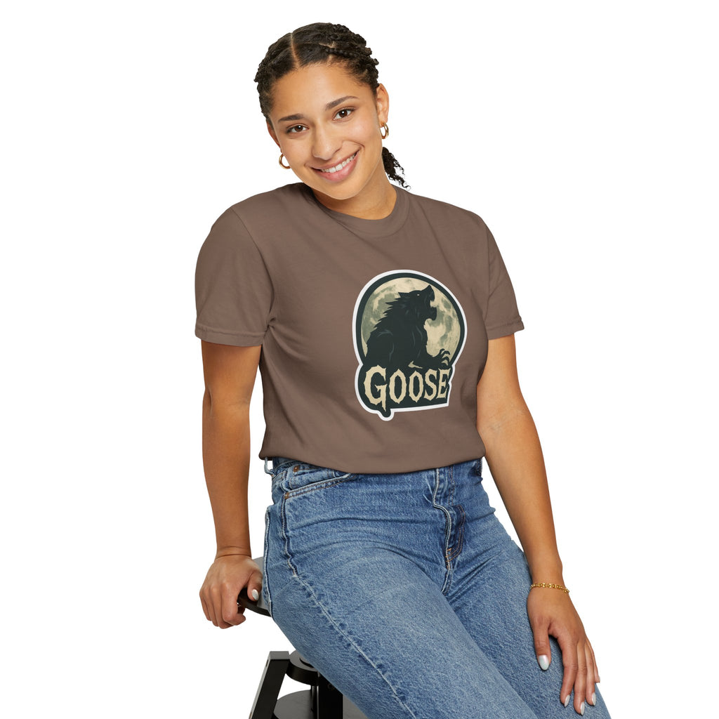 Goose Moon T-Shirt — Vintage Werewolf Silhouette Graphic Tee