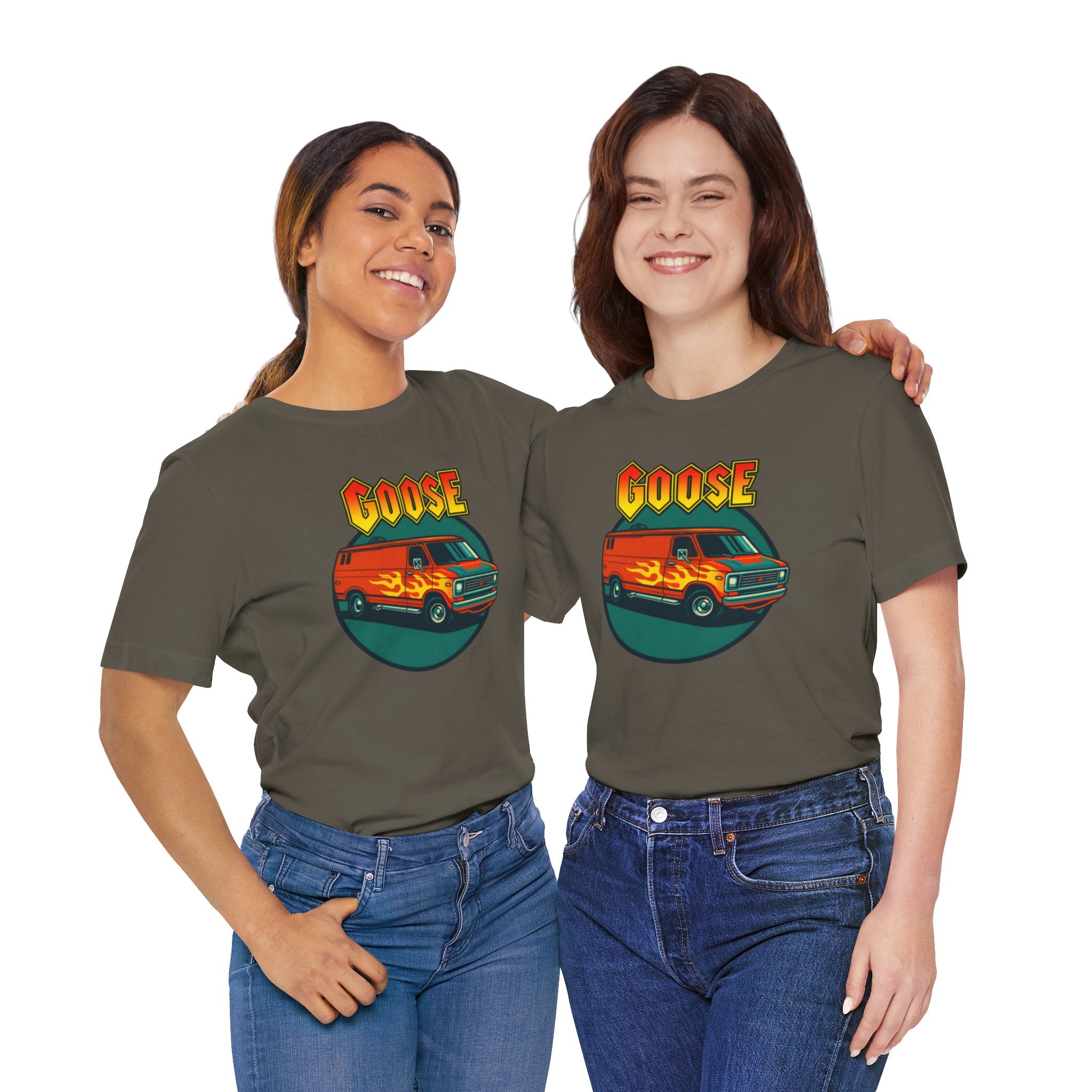 Goose Flame Van T‑Shirt — Retro Hot Rod Graphic Tee