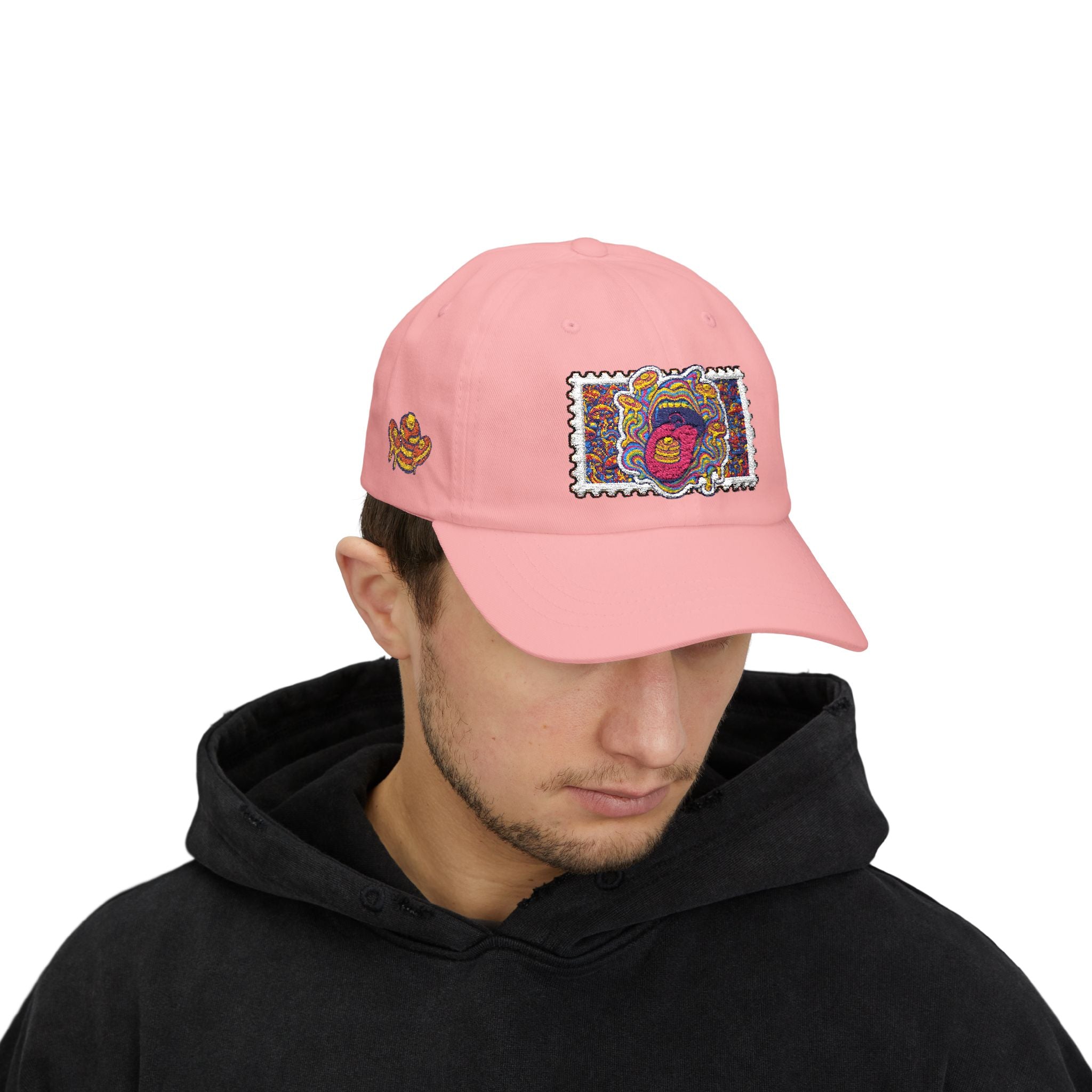 Embroidered Psychedelic Stamp Dad Cap