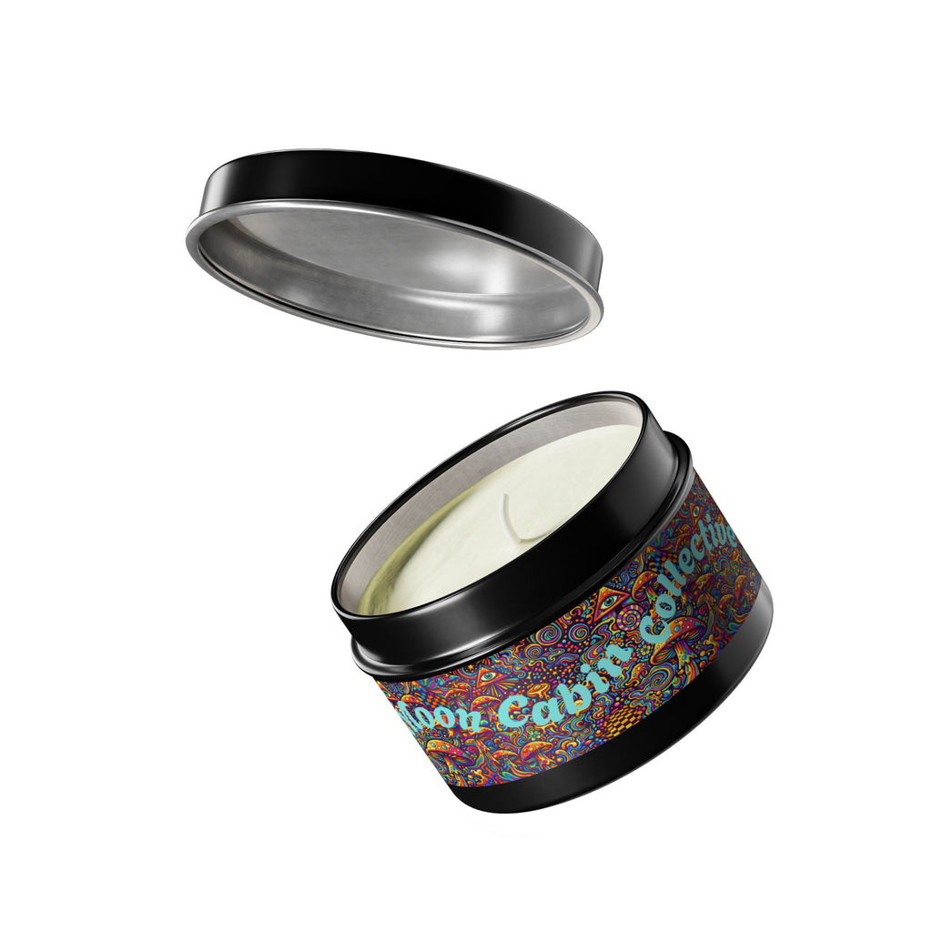 Moon Cabin Collection Tin Candle – Psychedelic Mushroom Scented Tin
