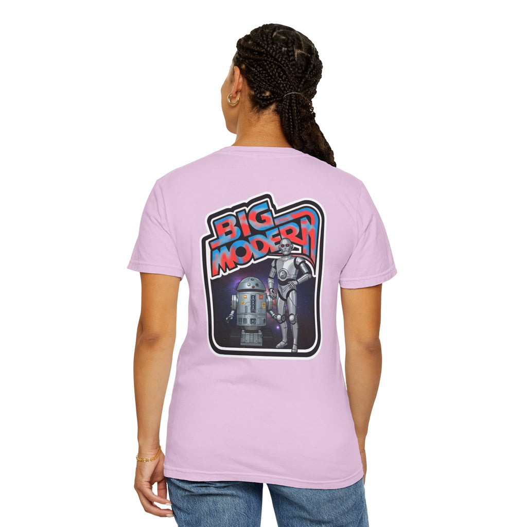 Big Modern Robot Graphic T-Shirt — "GOOSE" Chest Text, Retro Sci‑Fi Back Print