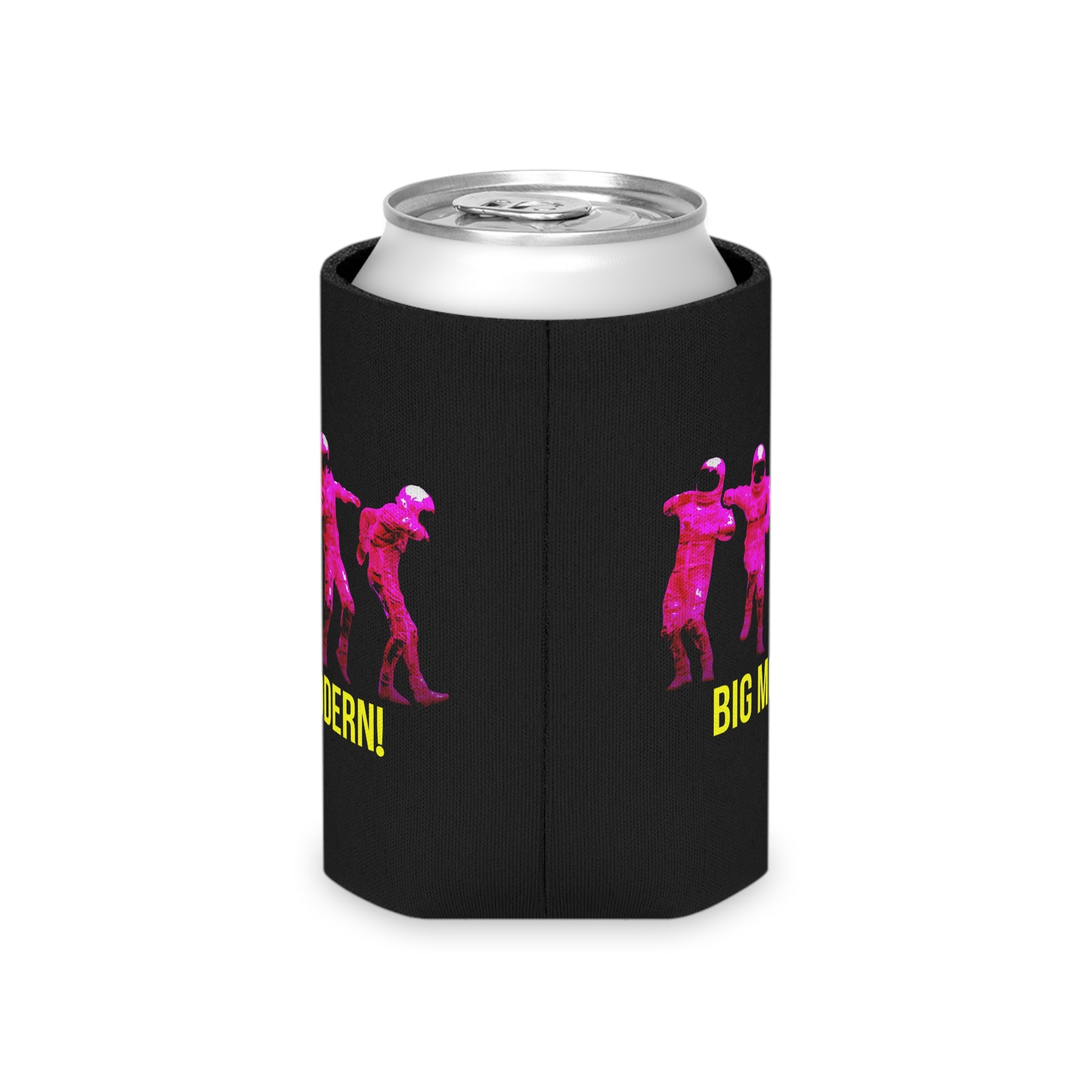 Can Cooler — Retro Neon Astronauts 'BIG MODERN!' Beverage Koozie