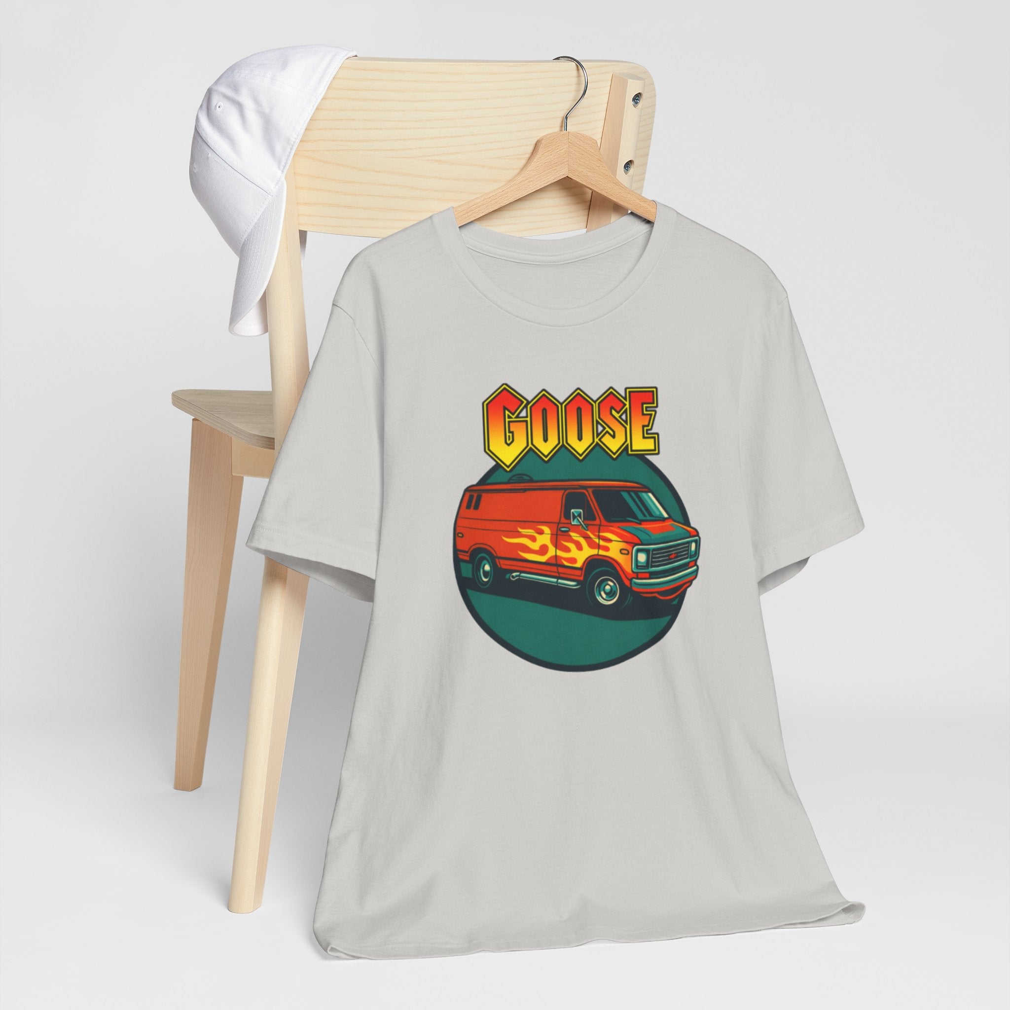 Goose Flame Van T‑Shirt — Retro Hot Rod Graphic Tee