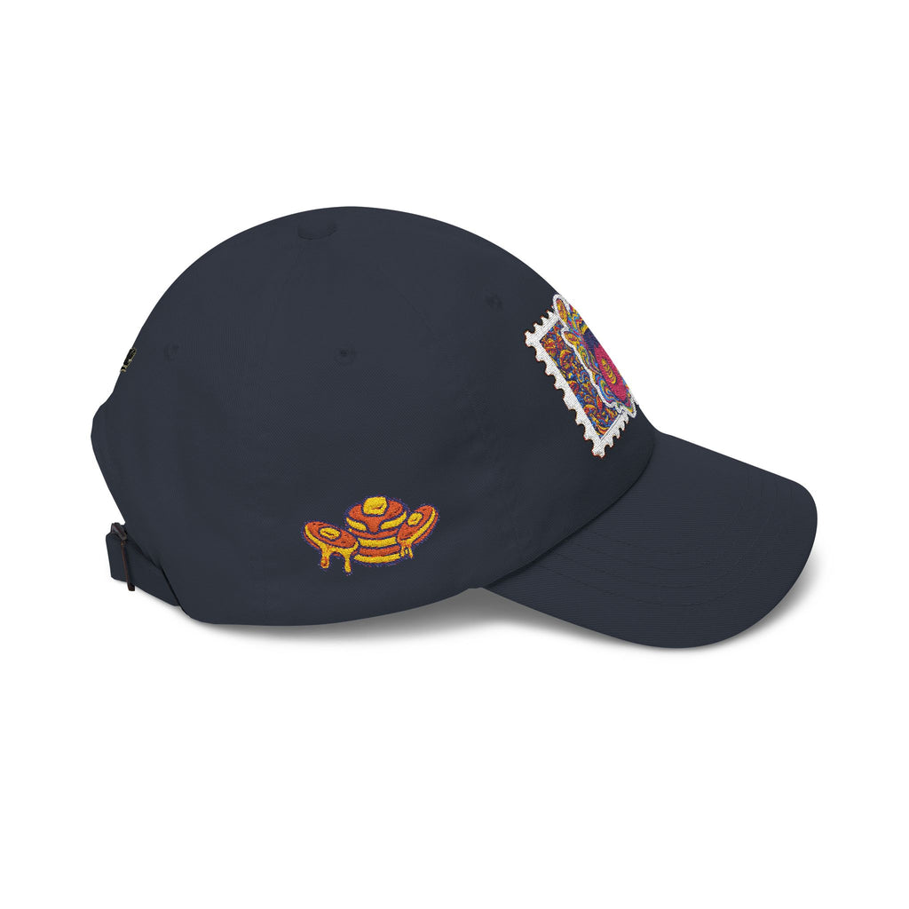 Embroidered Psychedelic Stamp Dad Cap