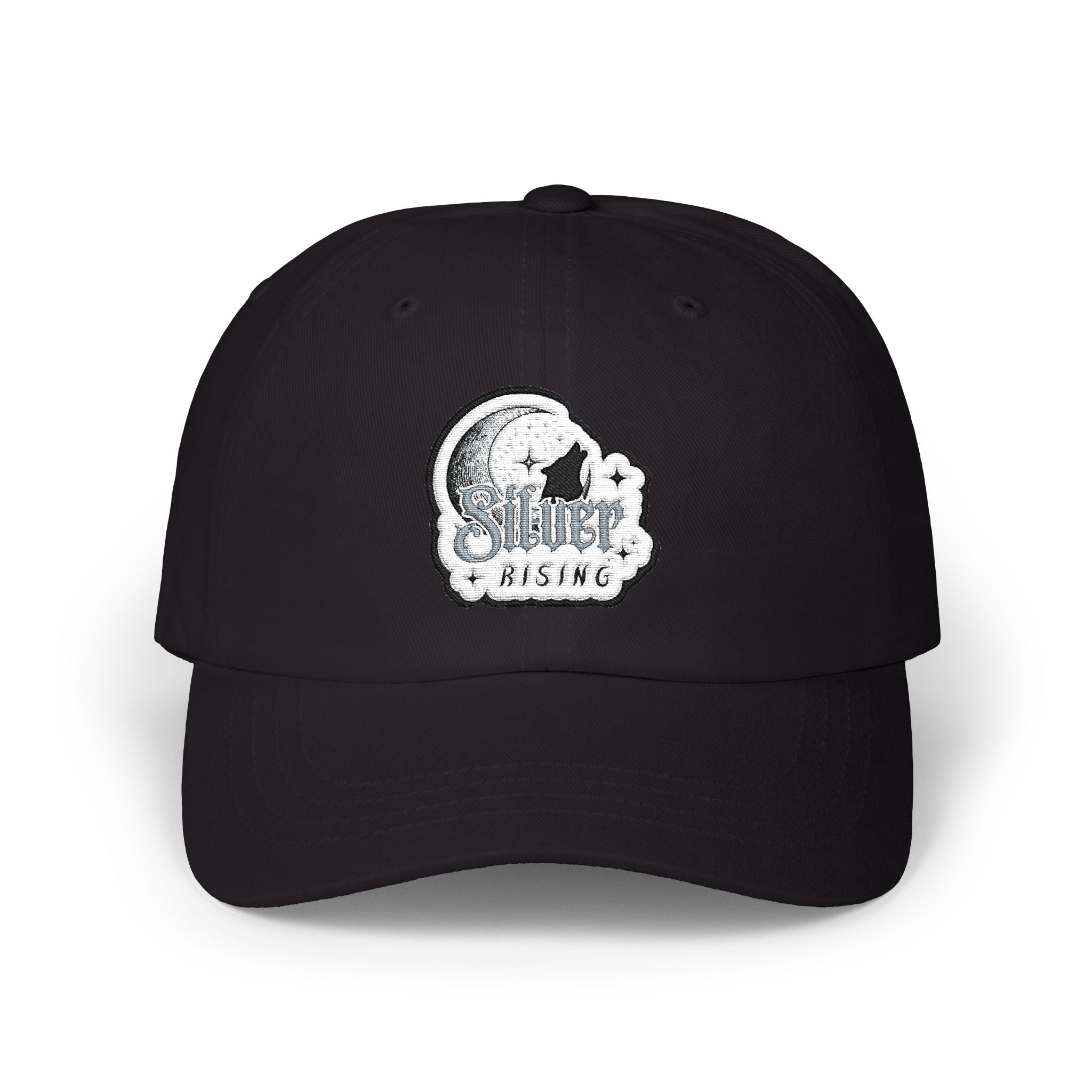 Dad Cap — Vintage Moon & Stars Fishing Logo Embroidered Hat